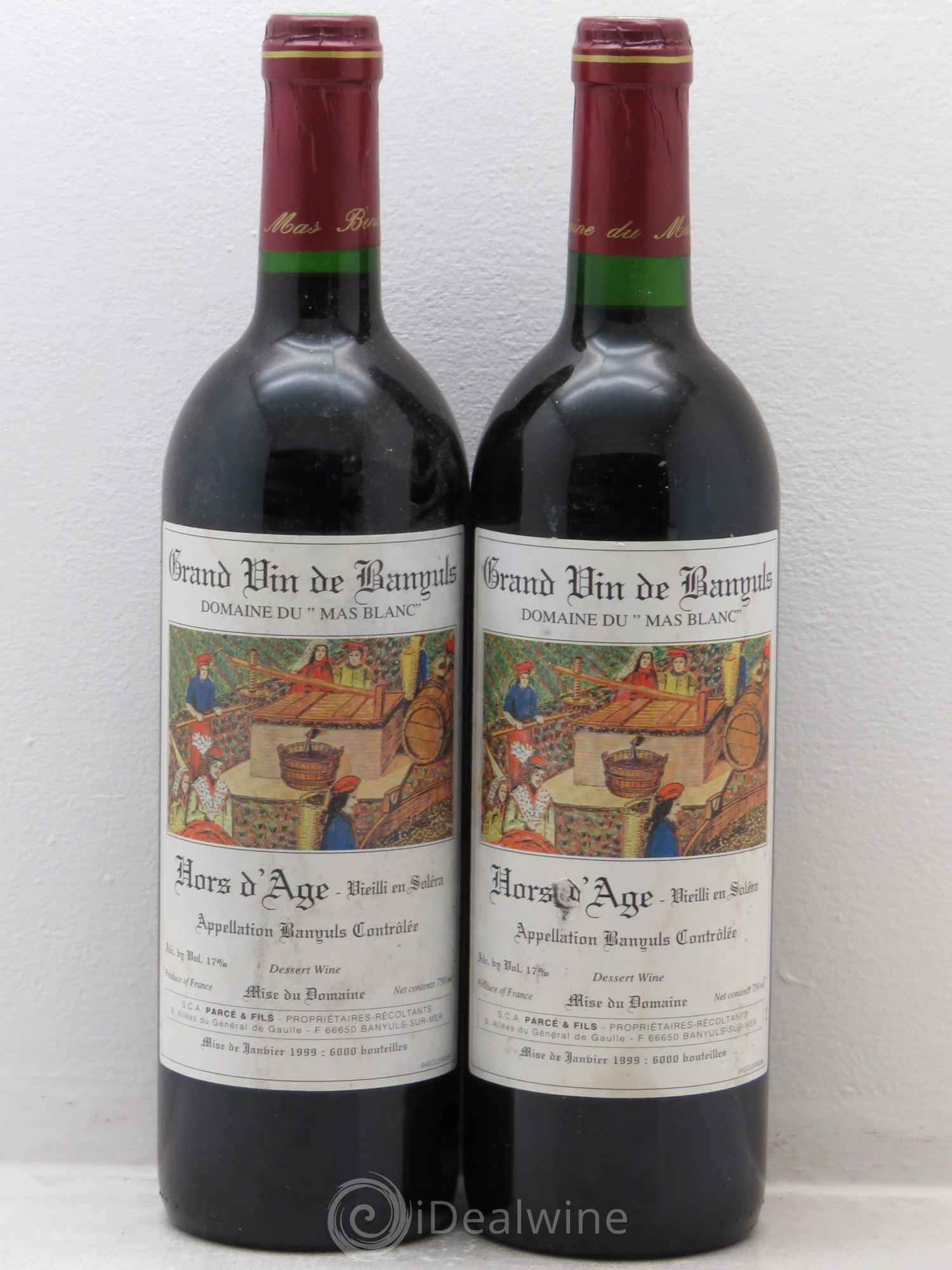 Banyuls domaine du mas blanc 1999 - Posten von 2 Flaschen - 0