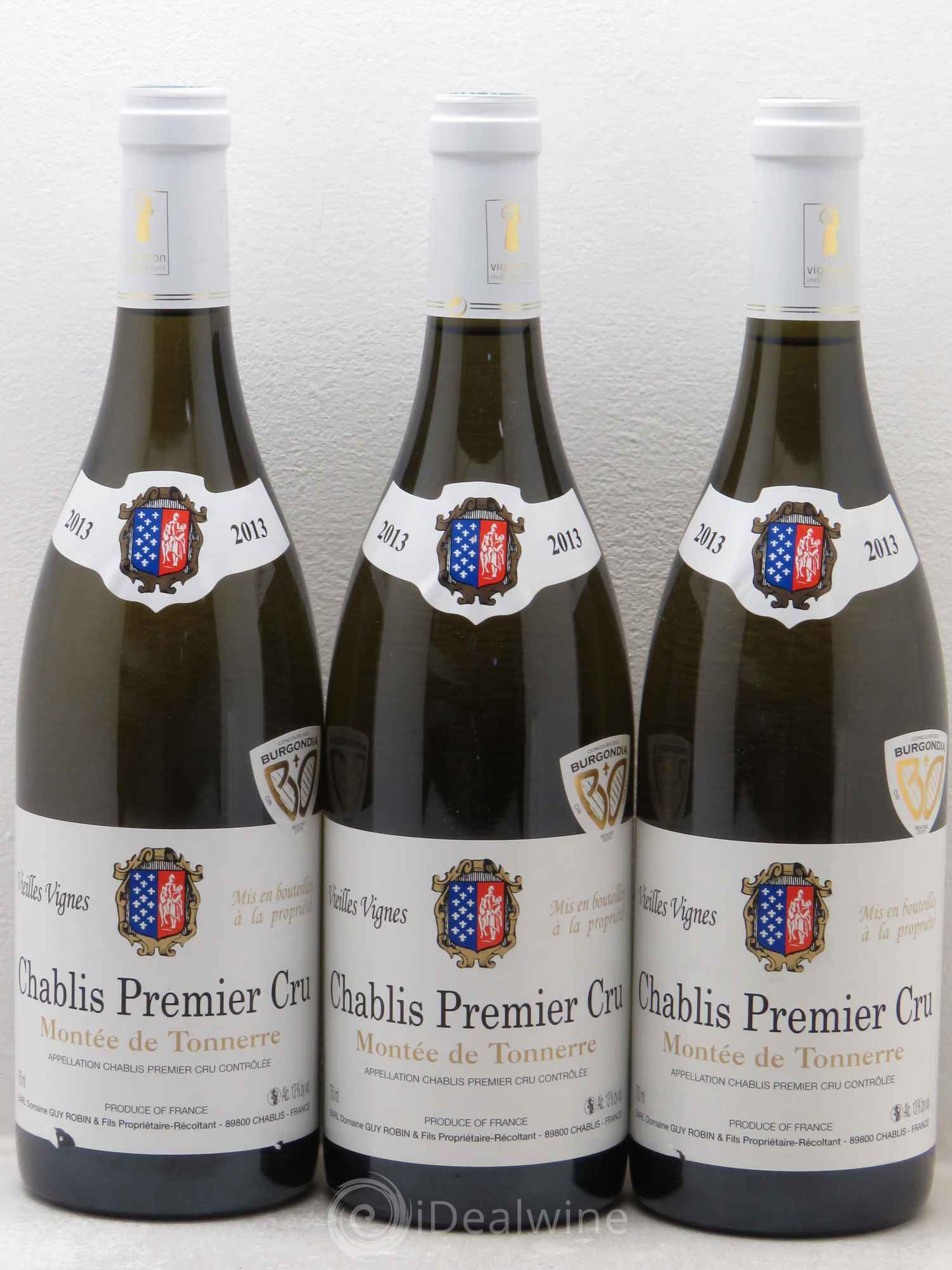 Chablis 1er Cru vv robin guy 2013 - Posten von 3 Flaschen - 0