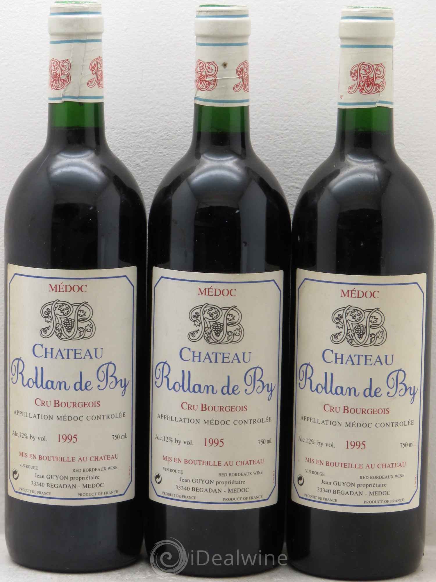 Château Rollan de By Cru Bourgeois 1995 - Lot de 3 bouteilles - 0