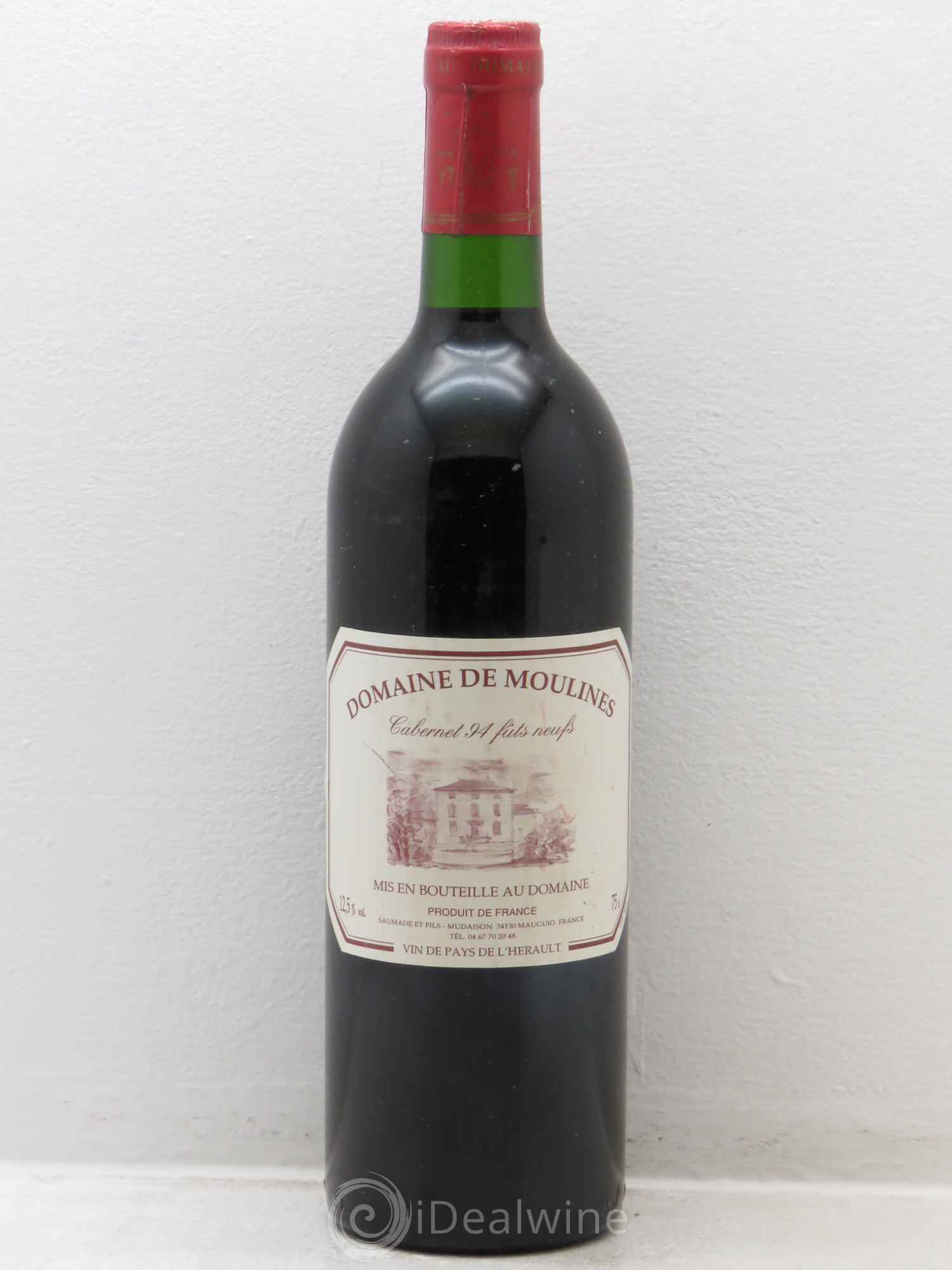 Divers cabernet 95 futs neufs domaine des moulines 1994 - Posten von 1 Flasche - 0