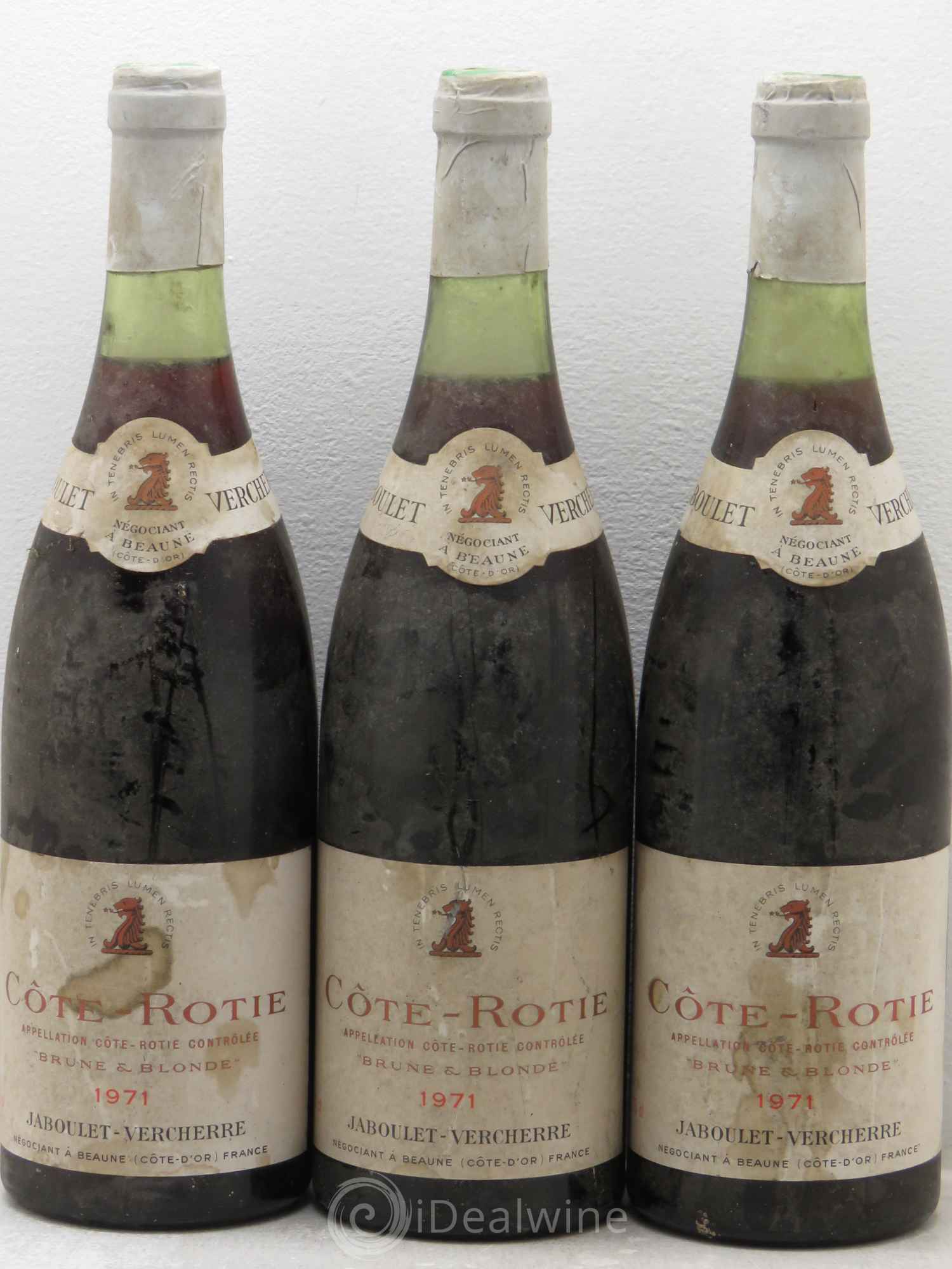 Côte-Rôtie Jaboulet vercherre 1971 - Posten von 3 Flaschen - 0