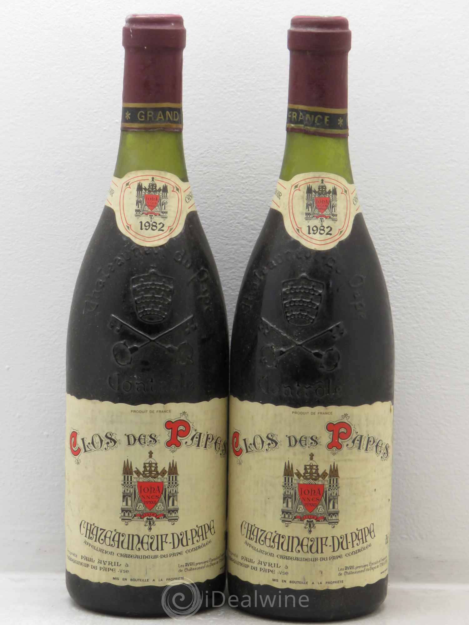 Châteauneuf-du-Pape Clos des Papes - Paul Avril 1982 - Lot de 2 bouteilles - 0