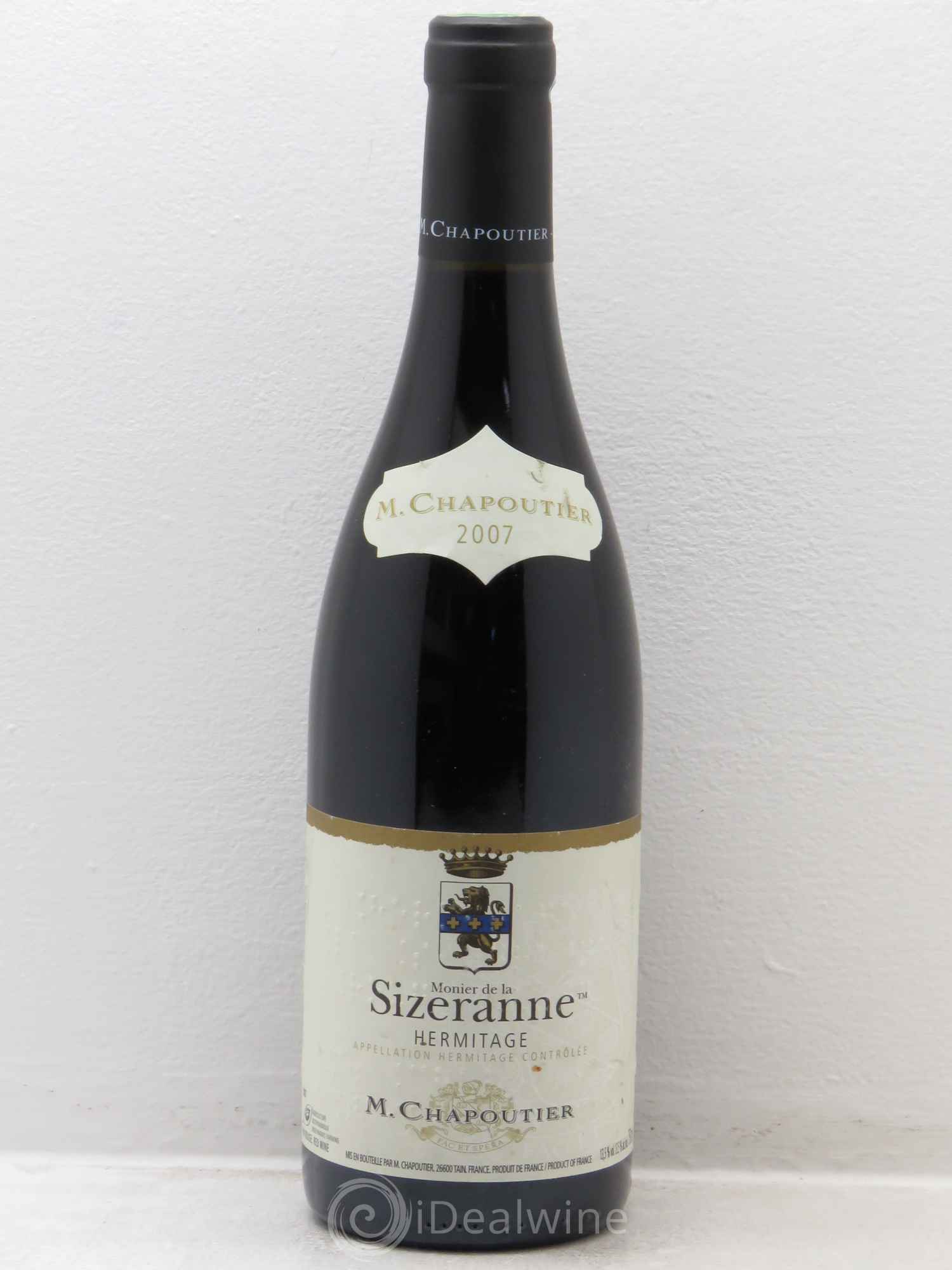 Hermitage Monier de La Sizeranne Chapoutier 2007 - Lot de 1 bouteille - 0