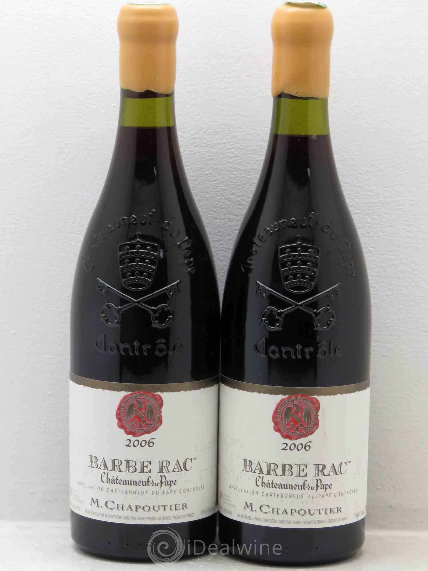Châteauneuf-du-Pape Barbe Rac Chapoutier 2006 - Lot de 2 bouteilles - 0