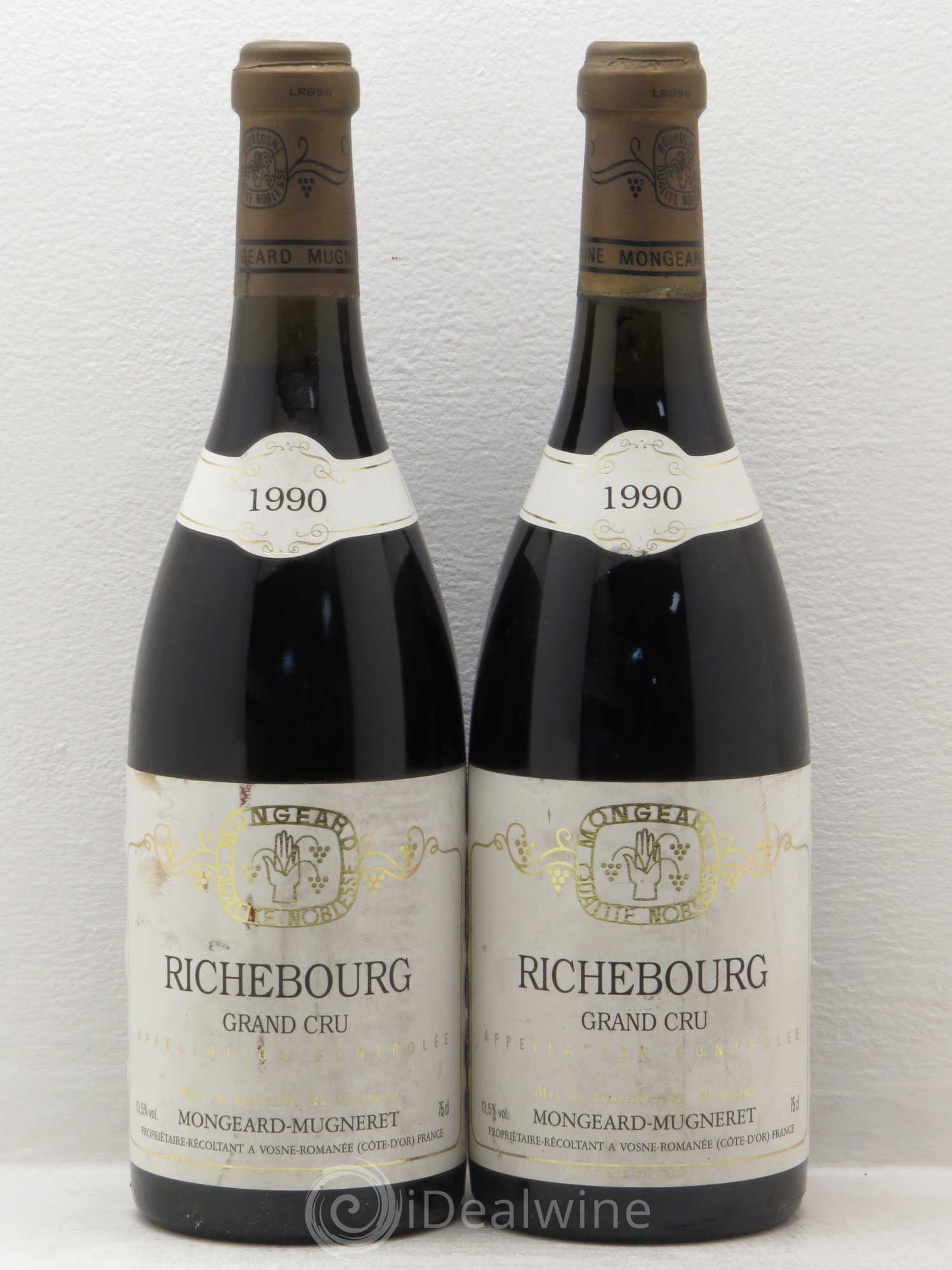 Richebourg Grand Cru Mongeard-Mugneret (Domaine) 1990 - Lot de 2 bouteilles - 0