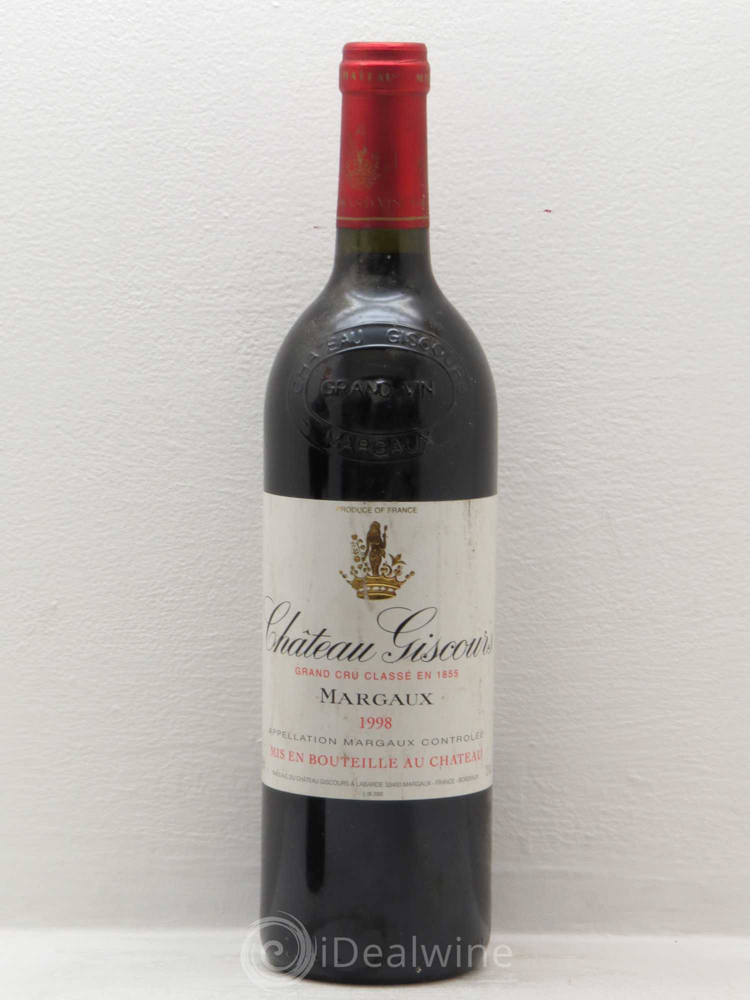 Château Giscours 3ème Grand Cru Classé 1998 - Lot de 1 bouteille - 0
