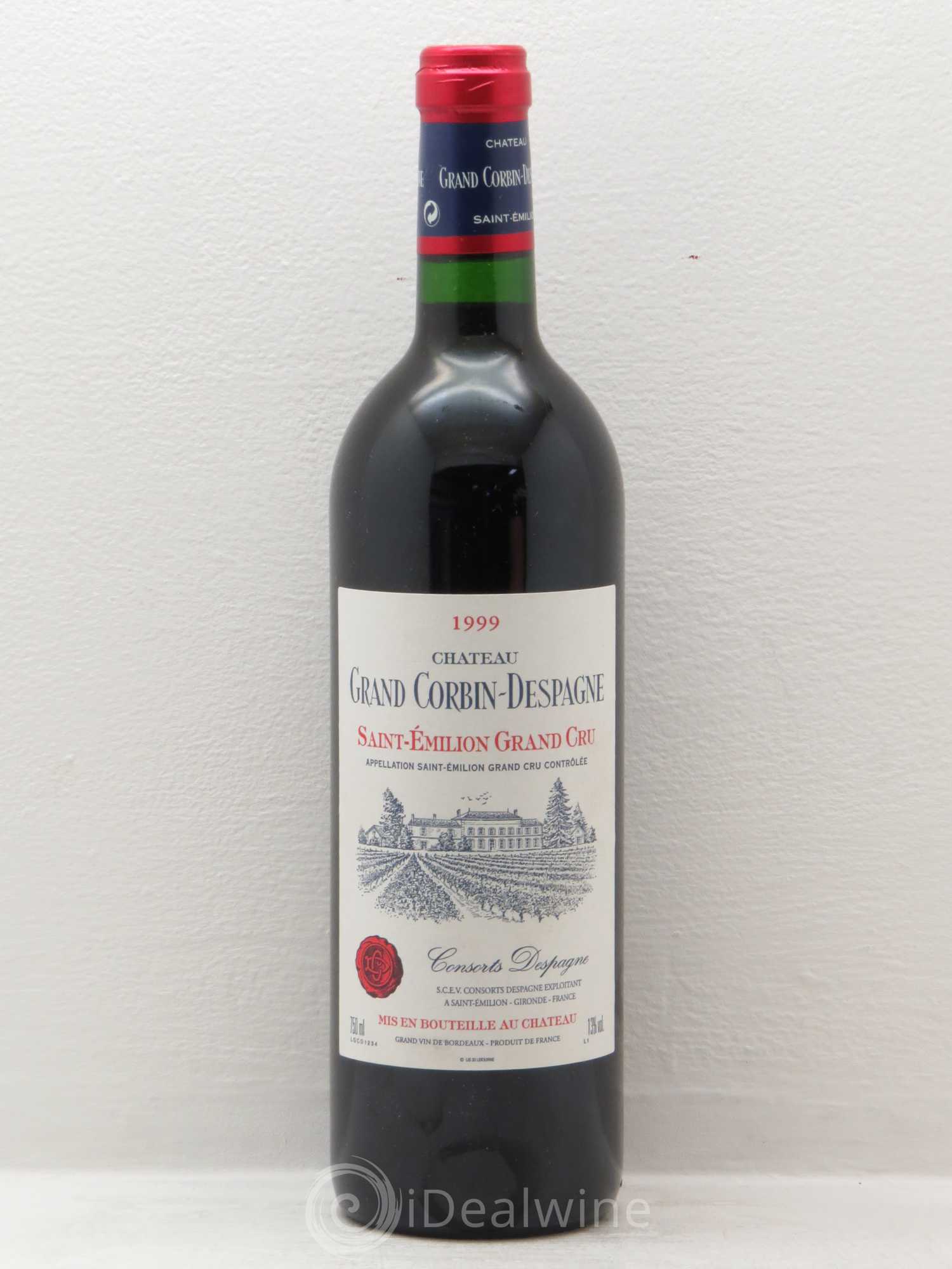 Château Grand Corbin Despagne Grand Cru Classé 1999 - Lot de 1 bouteille - 0