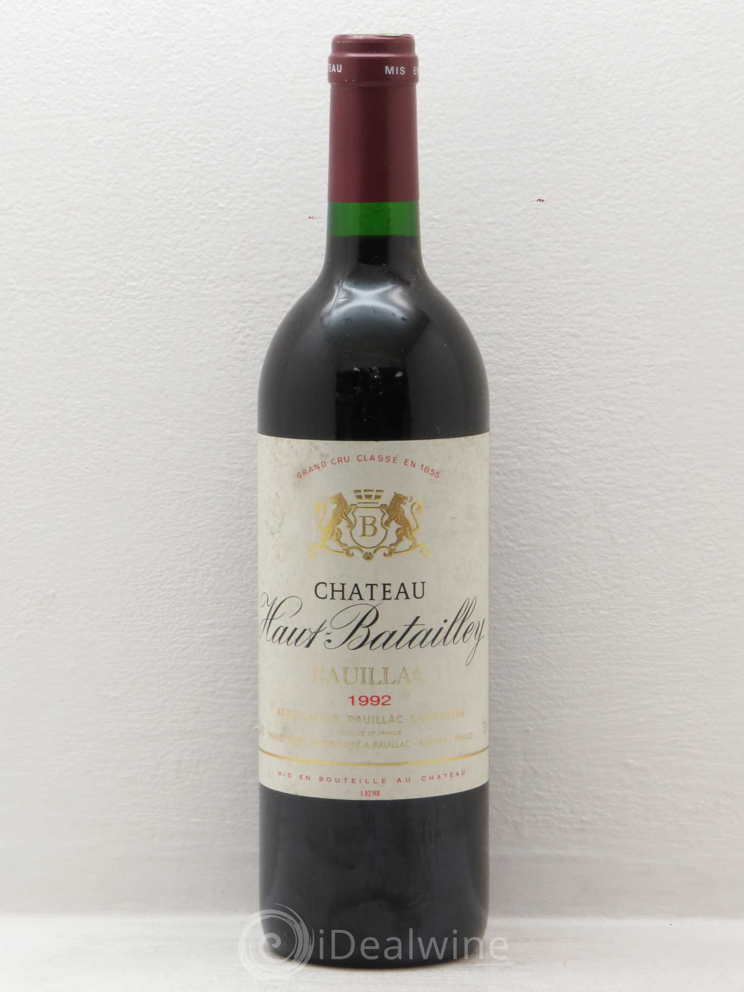Château Haut Batailley 5ème Grand Cru Classé 1992 - Lot de 1 bouteille - 0