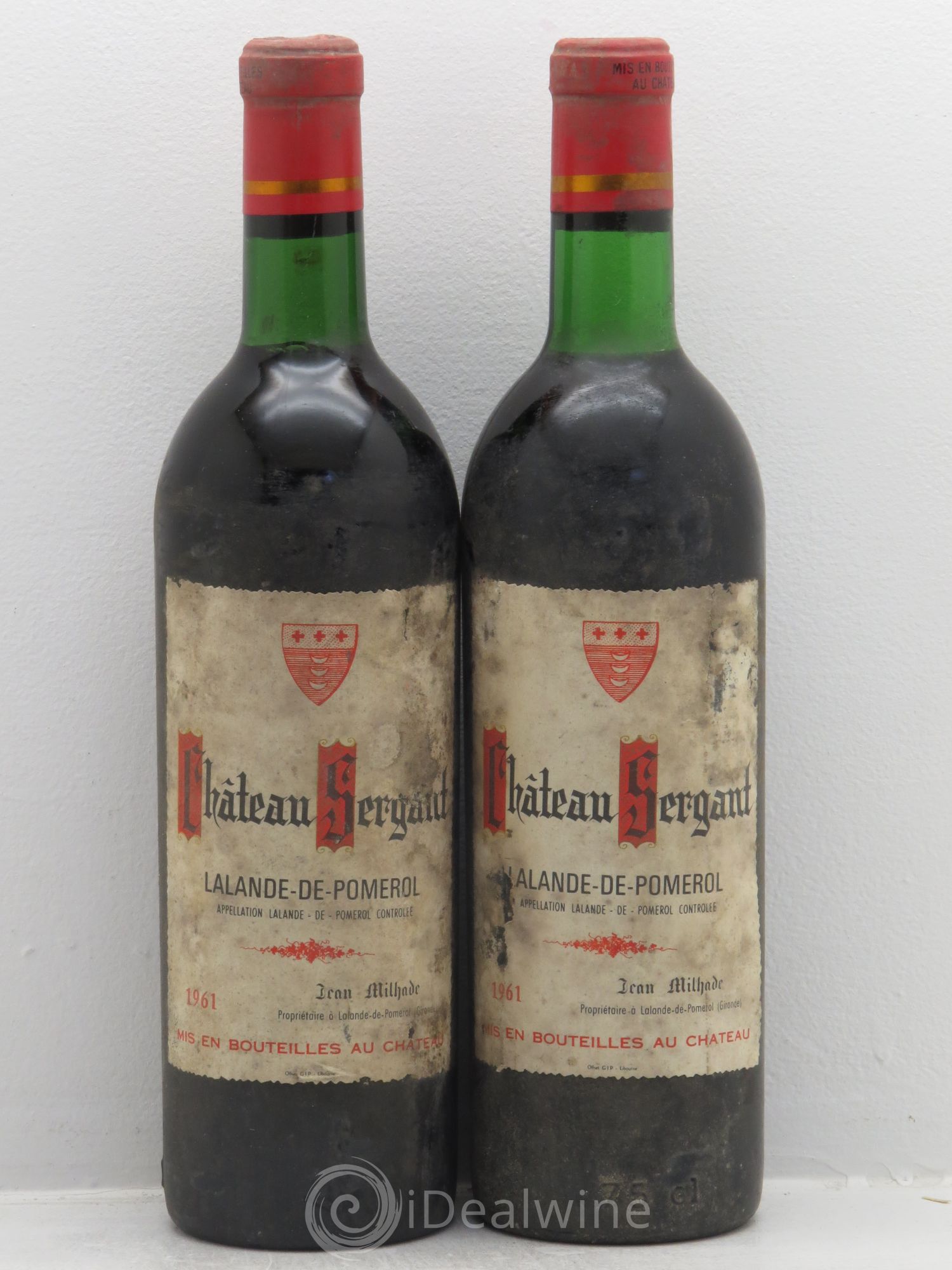 Bordeaux Chateau Sergant Lalande de pomerol 1961 - Posten von 2 Flaschen - 0