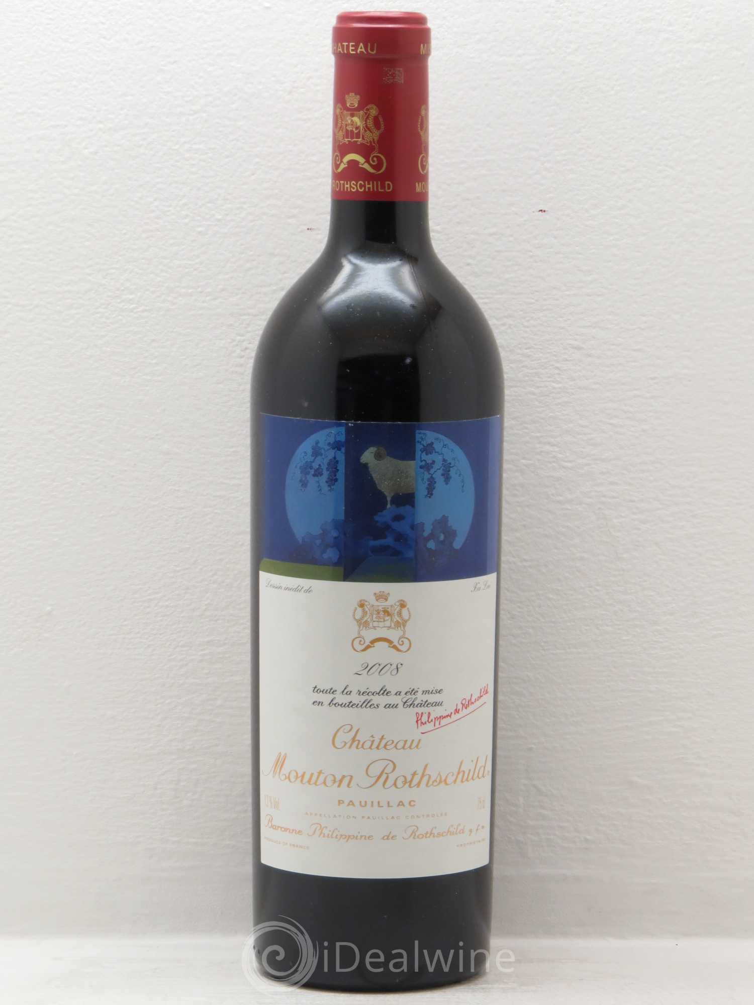 Château Mouton Rothschild 1er Grand Cru Classé 2008 - Lot de 1 bouteille - 0