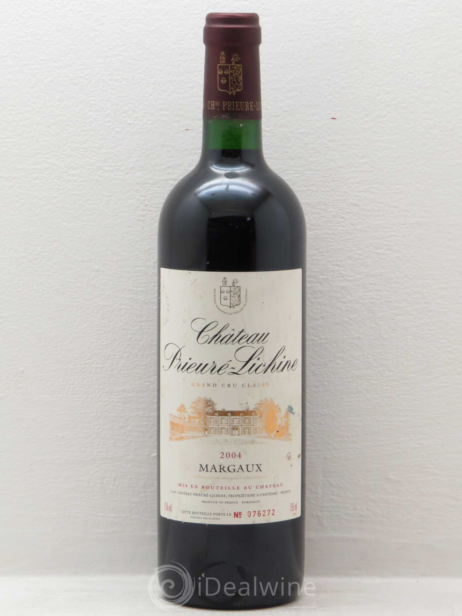 Château Prieuré Lichine 4ème Grand Cru Classé 2004 - Lot de 1 bouteille - 0