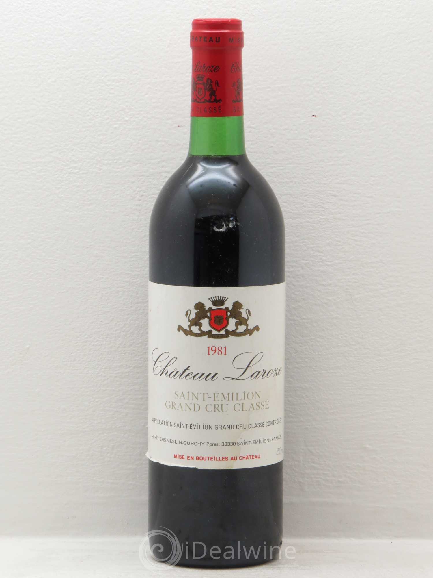 Château Laroze Grand Cru Classé 1981 - Lot de 1 bouteille - 0