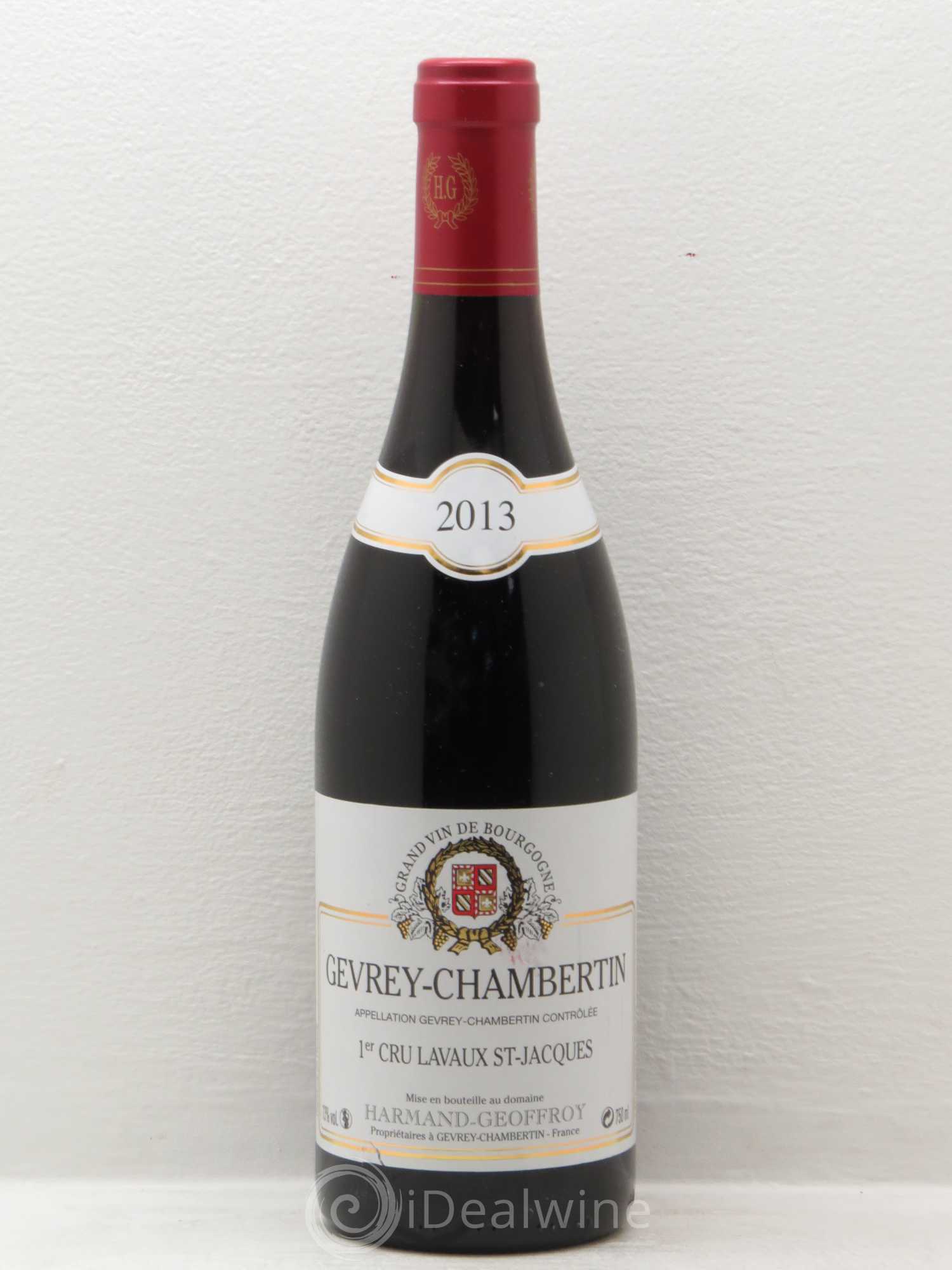 Gevrey-Chambertin 1er Cru Lavaux Saint Jacques Harmand-Geoffroy (Domaine) 2013 - Lot de 1 bouteille - 0