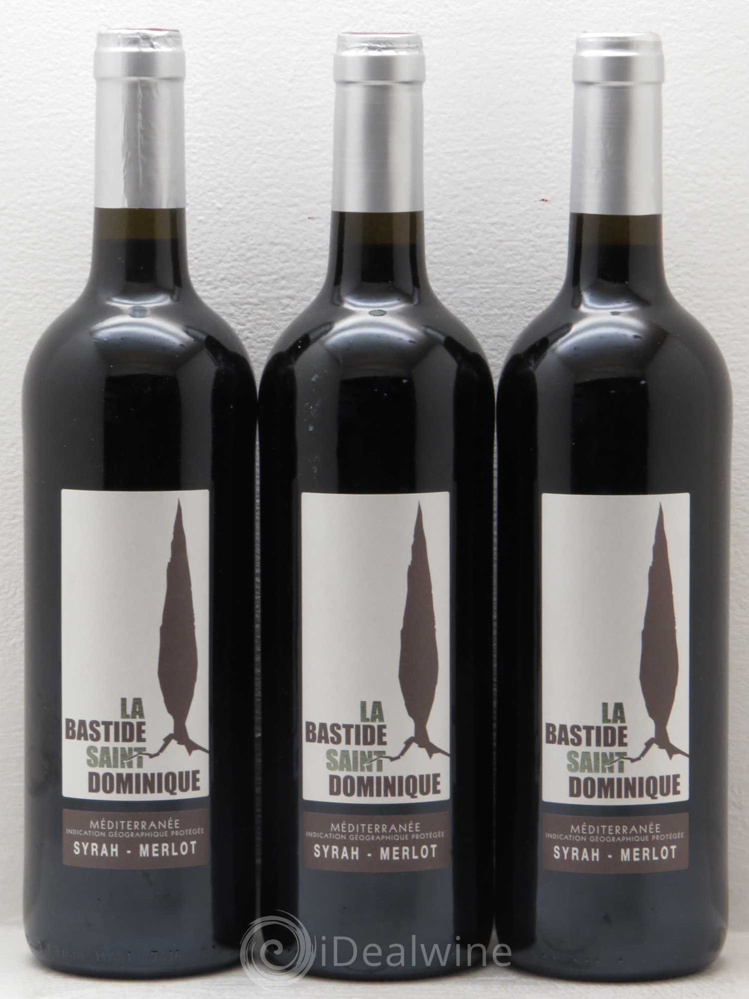 Divers IGP Mediterranée Syrah Merlot La Bastide Saint Dominique 2014 - Posten von 3 Flaschen - 0