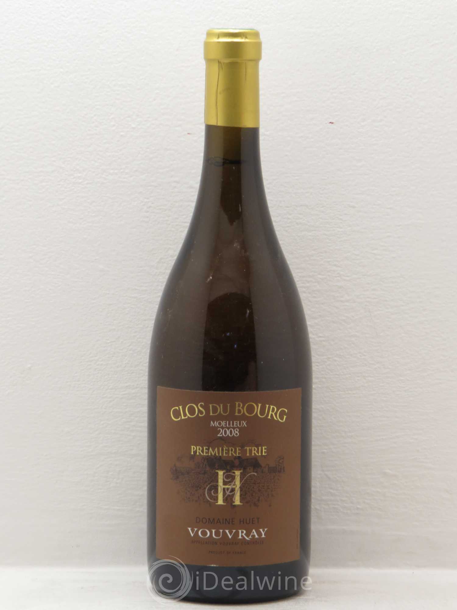 Vouvray Clos du Bourg Moelleux 1ère trie Domaine Huet 2008 - Lotto di 1 bottiglia - 0