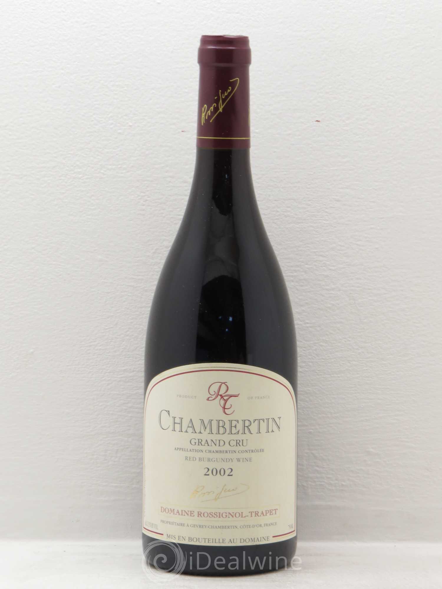 Chambertin Grand Cru Rossignol-Trapet (Domaine) 2002 - Lot de 1 bouteille - 0