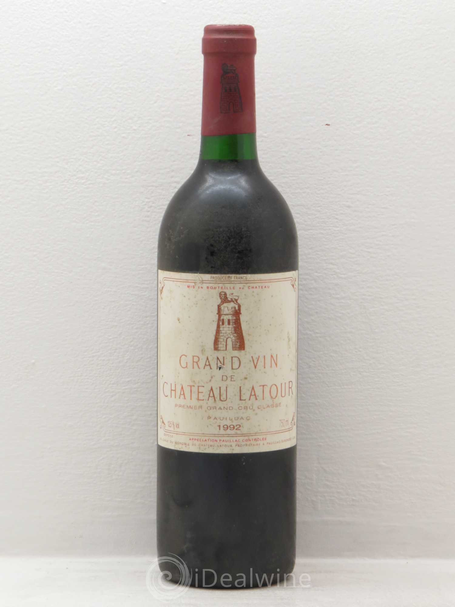 Château Latour 1er Grand Cru Classé 1992 - Lot de 1 bouteille - 0