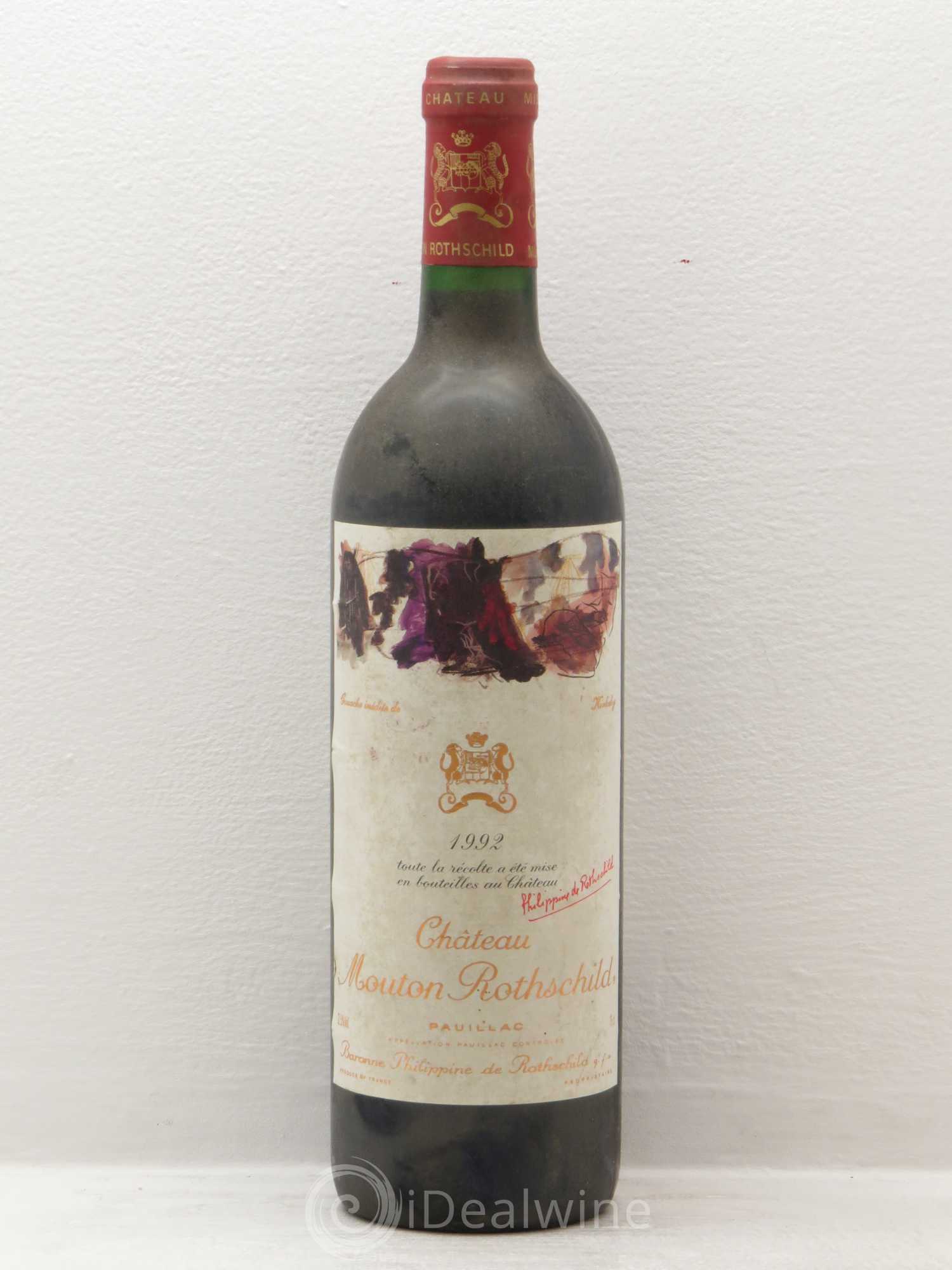 Château Mouton Rothschild 1er Grand Cru Classé 1992 - Lot de 1 bouteille - 0