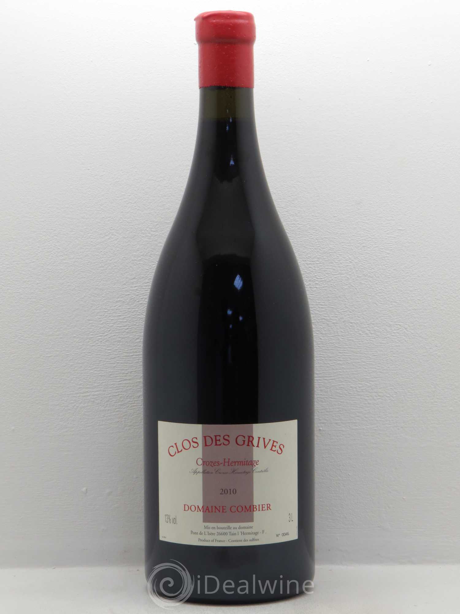 Crozes-Hermitage Clos des Grives Combier 2010 - Lot de 1 jeroboam - 0
