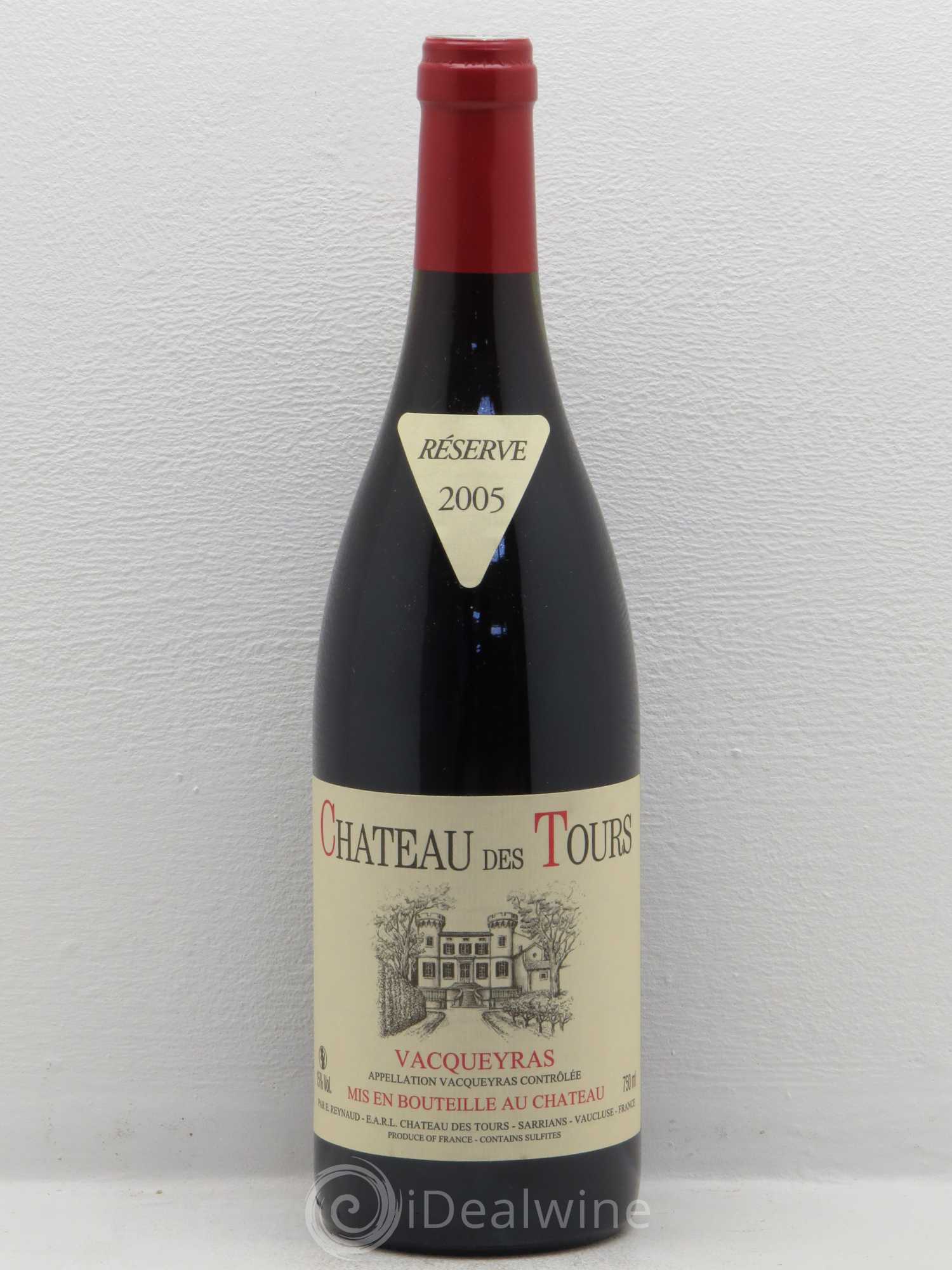 Vacqueyras Château des Tours Emmanuel Reynaud 2005 - Lot de 1 bouteille - 0