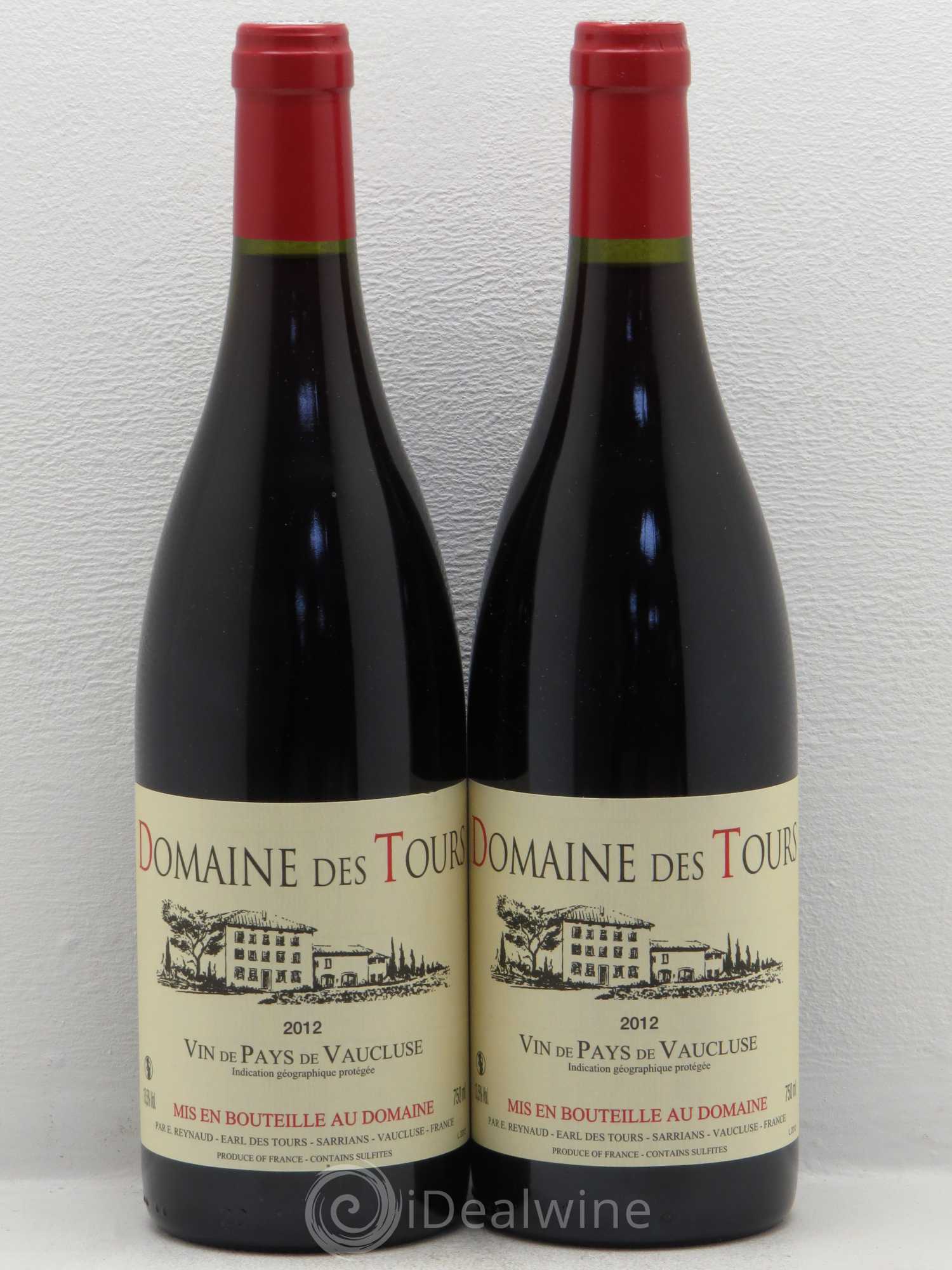 Vaucluse (Vin de Pays de Vaucluse) Domaine des Tours Emmanuel Reynaud 2012 - Lot de 2 bouteilles - 0