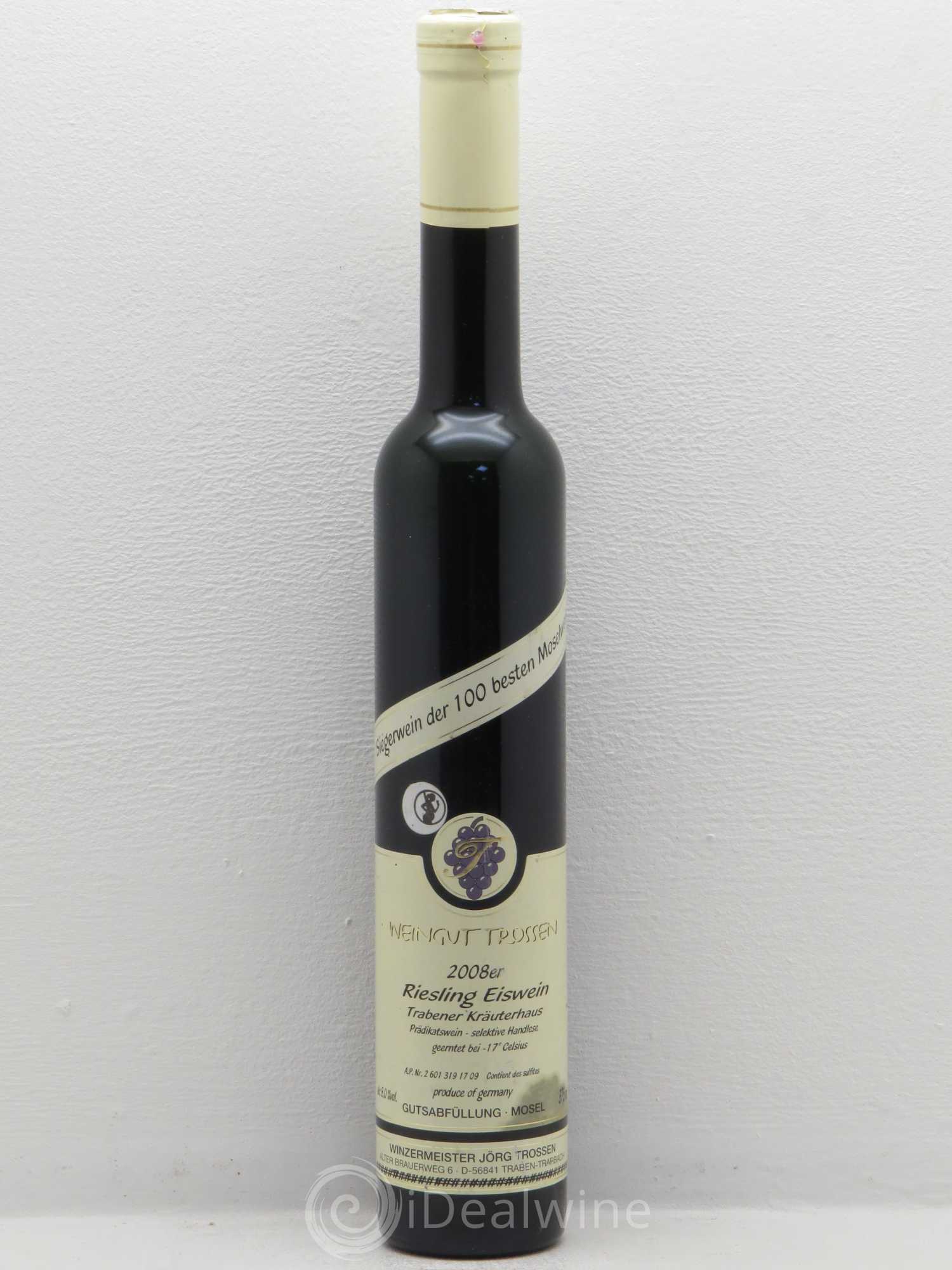 Riesling Eiswein Trabener Krauterhaus Jörg Trossen Mosel 2008 - Posten von 1 Demi-Flasche - 0