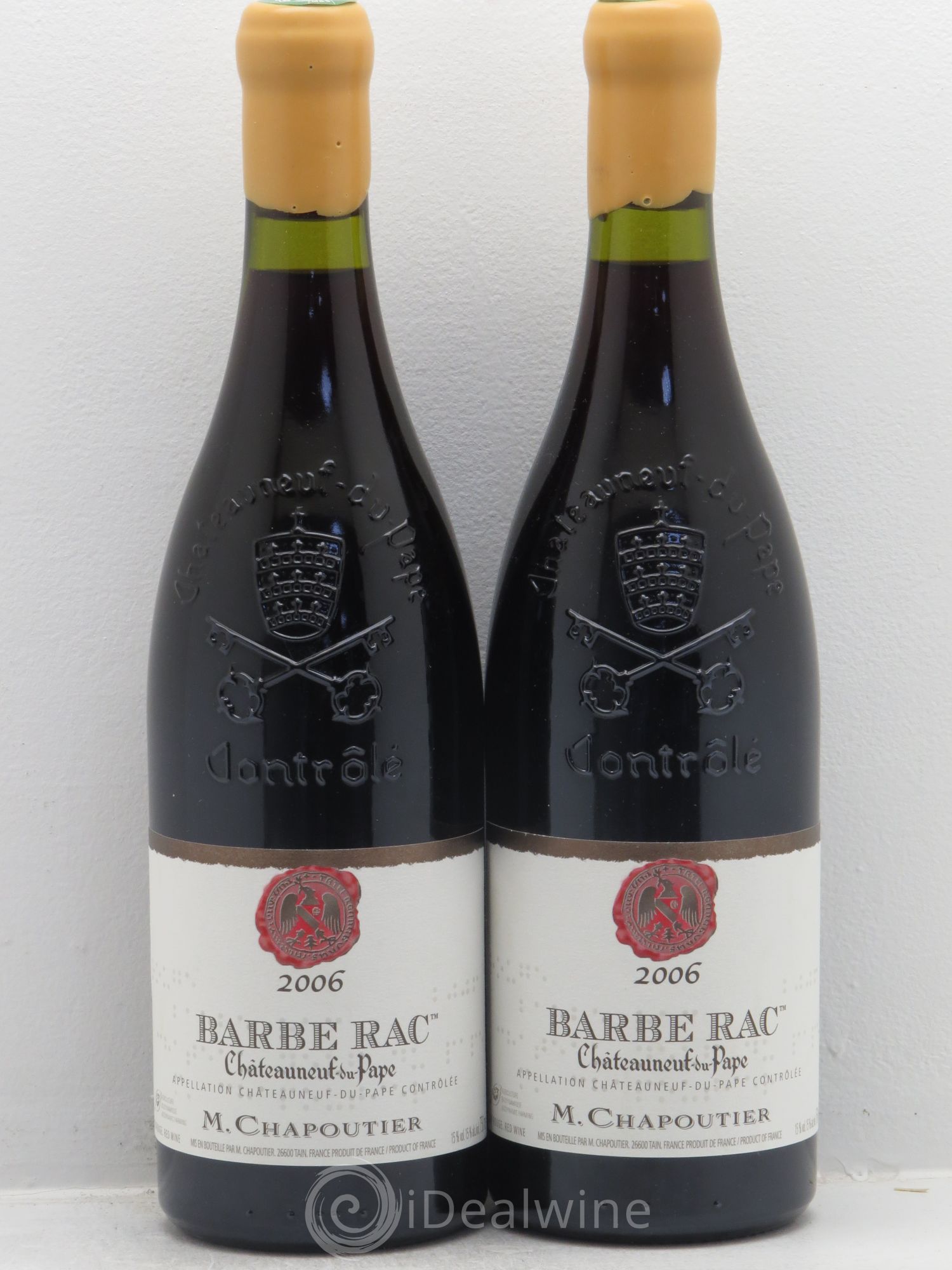 Châteauneuf-du-Pape Barbe Rac Chapoutier 2006 - Lot de 2 bouteilles - 0
