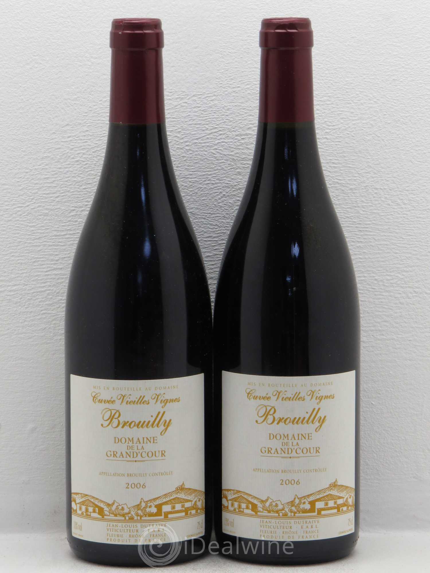 Brouilly Vieilles Vignes Grand'cour (Domaine de la) - Jean-Louis Dutraive 2006 - Lot de 2 bouteilles - 0