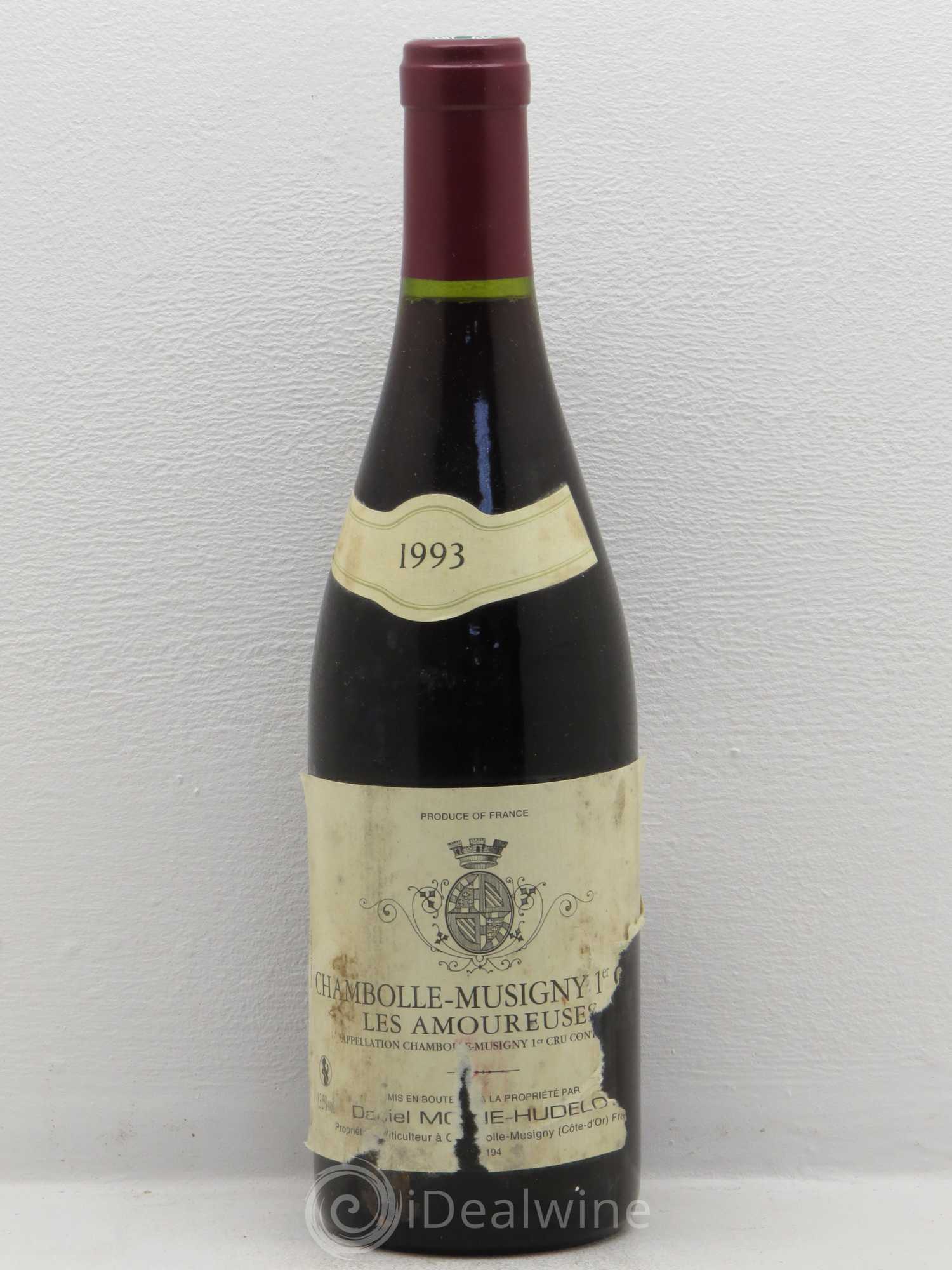 Chambolle-Musigny 1er Cru Les Amoureuses Moine-Hudelot (Domaine) 1993 - Lot de 1 bouteille - 0