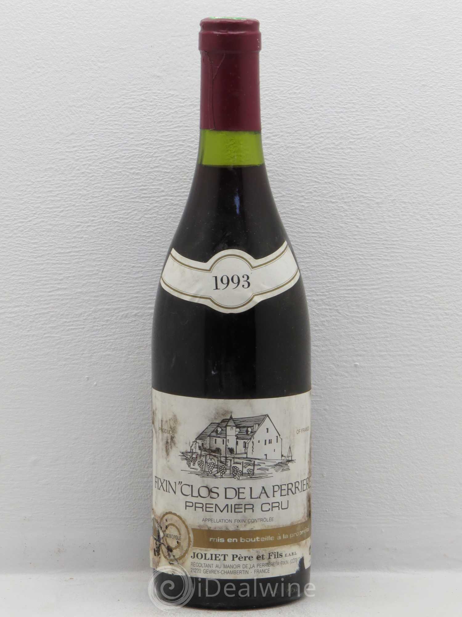 Fixin 1er Cru Clos De La Perriere Joliet 1993 - Posten von 1 Flasche - 0