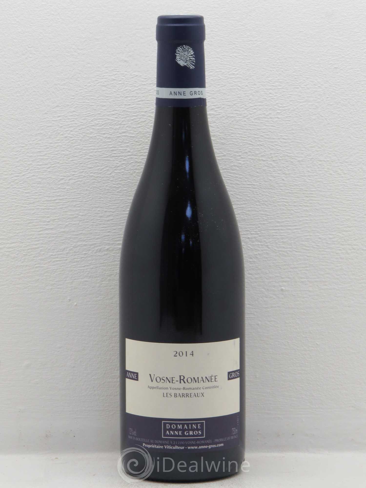 Vosne-Romanée Les Barreaux Anne Gros 2014 - Lot de 1 bouteille - 0