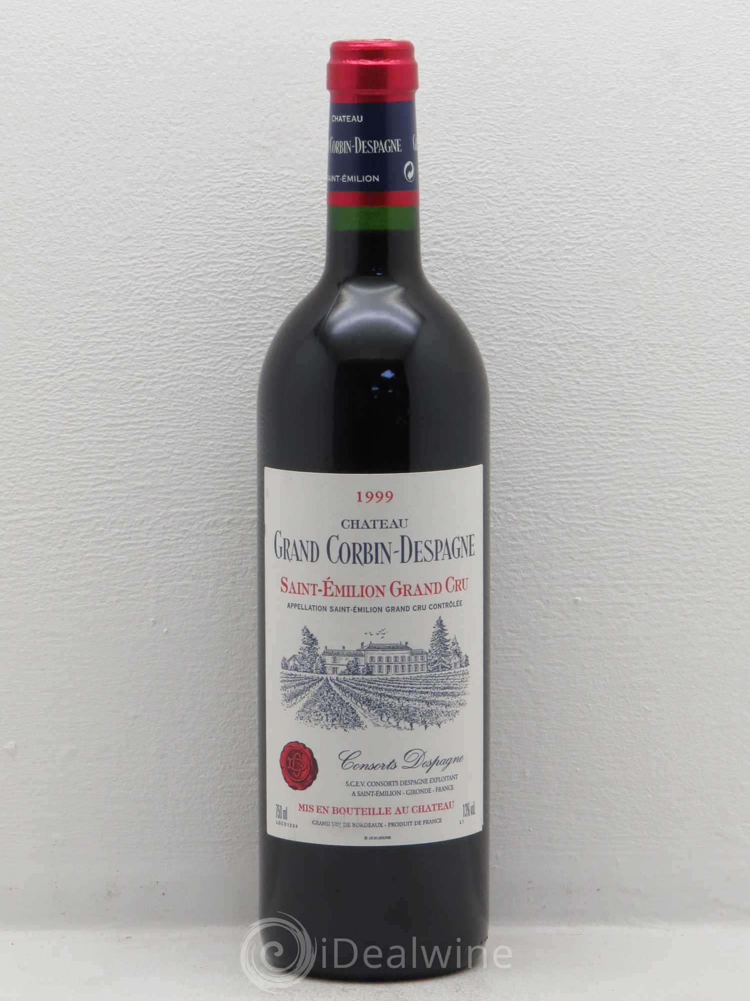 Château Grand Corbin Despagne Grand Cru Classé 1999 - Lot de 1 bouteille - 0