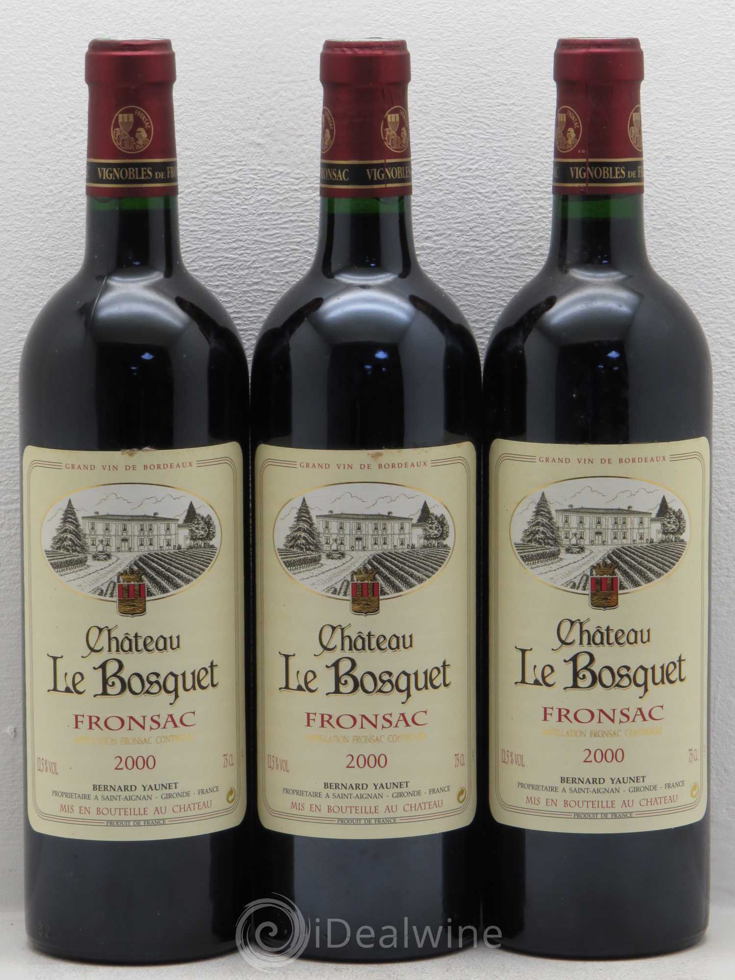 Bordeaux Fronsac Château Le Bosquet 2000 - Posten von 3 Flaschen - 0