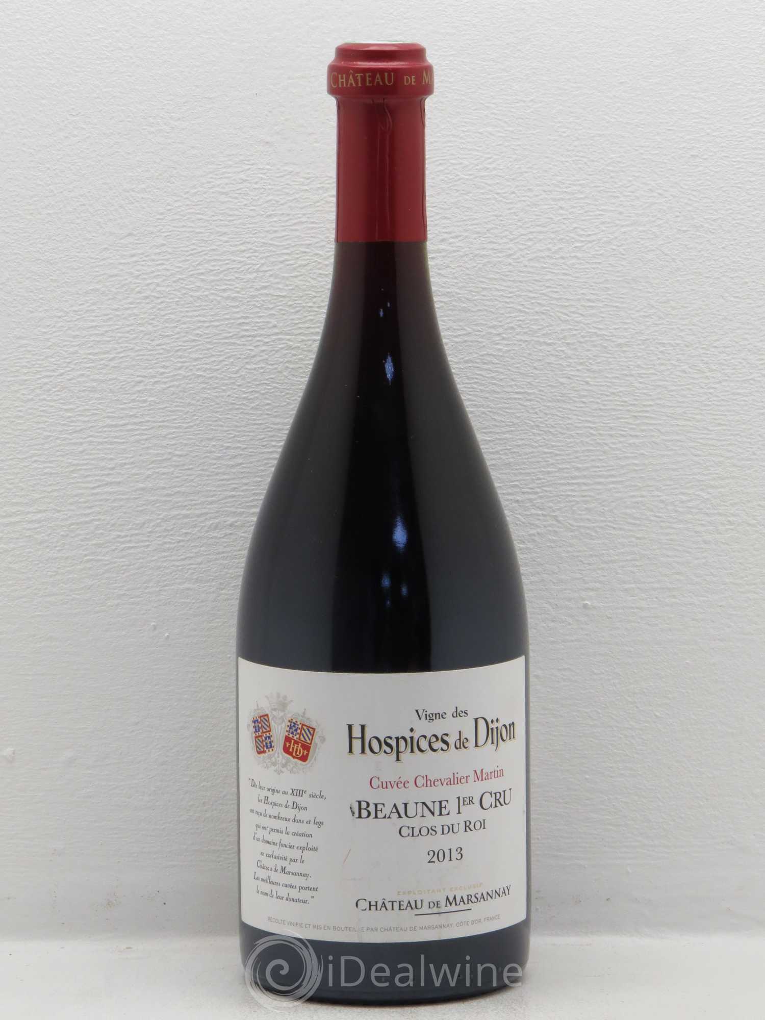 Beaune 1er Cru Clos Du Roi Hospices De Dijon Cuvee Chevalier Martin Château De Marsannay 2013 - Lotto di 1 bottiglia - 0