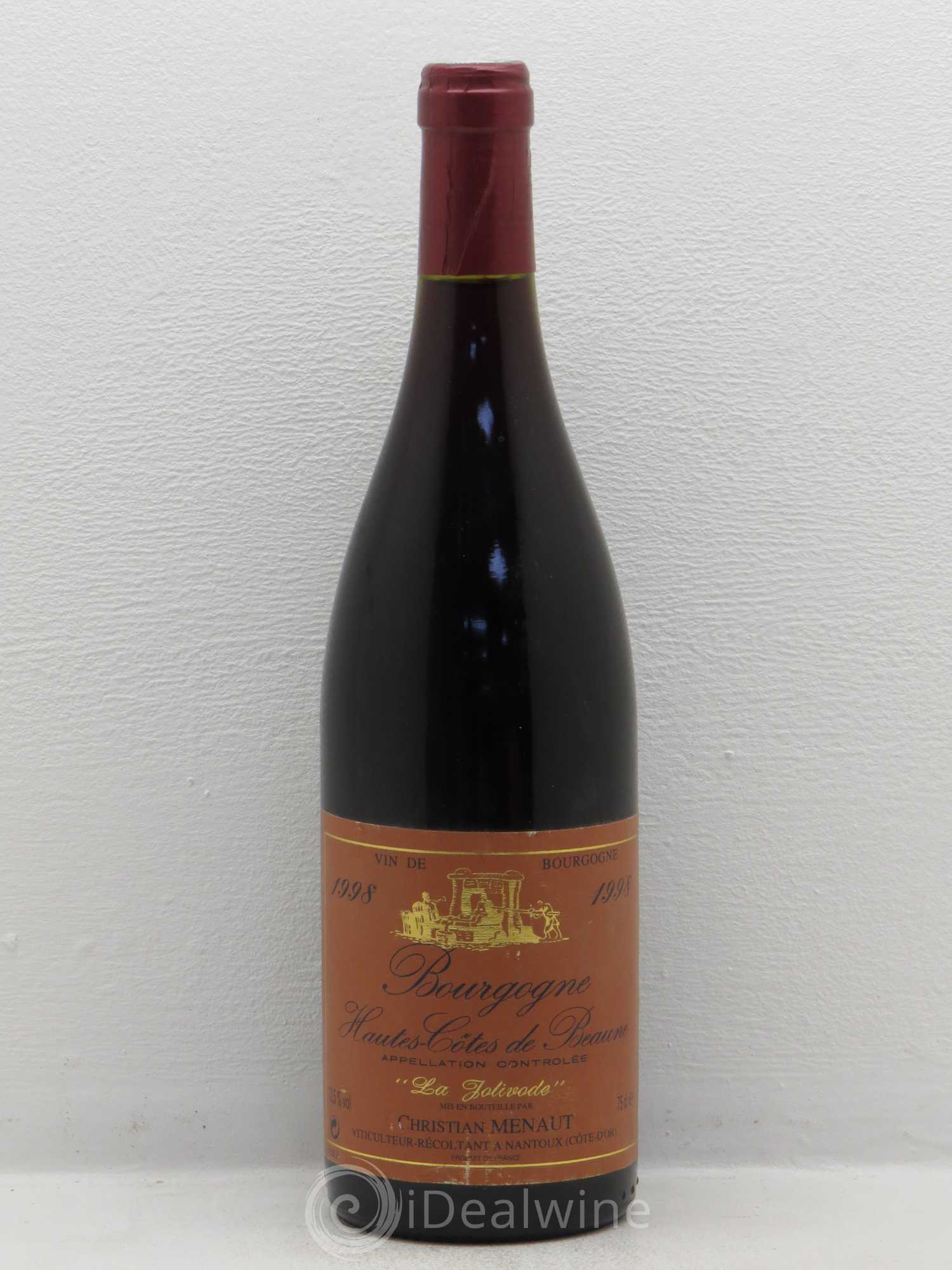 Bourgogne Hautes Côtes de Beaune La Jolivode Christian Menaut 1998 - Posten von 1 Flasche - 0