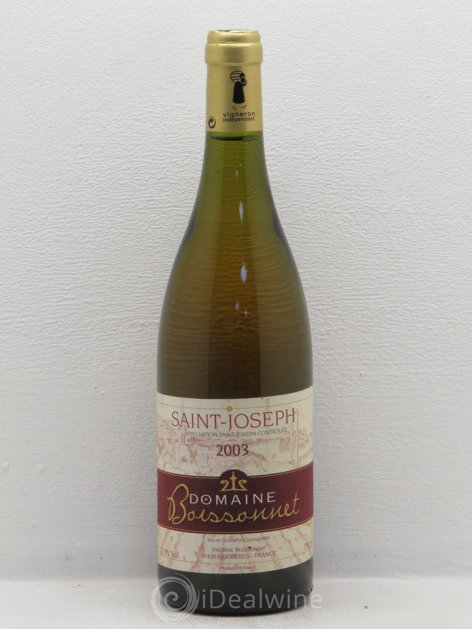 Saint-Joseph Boissonnet 2003 - Posten von 1 Flasche - 0