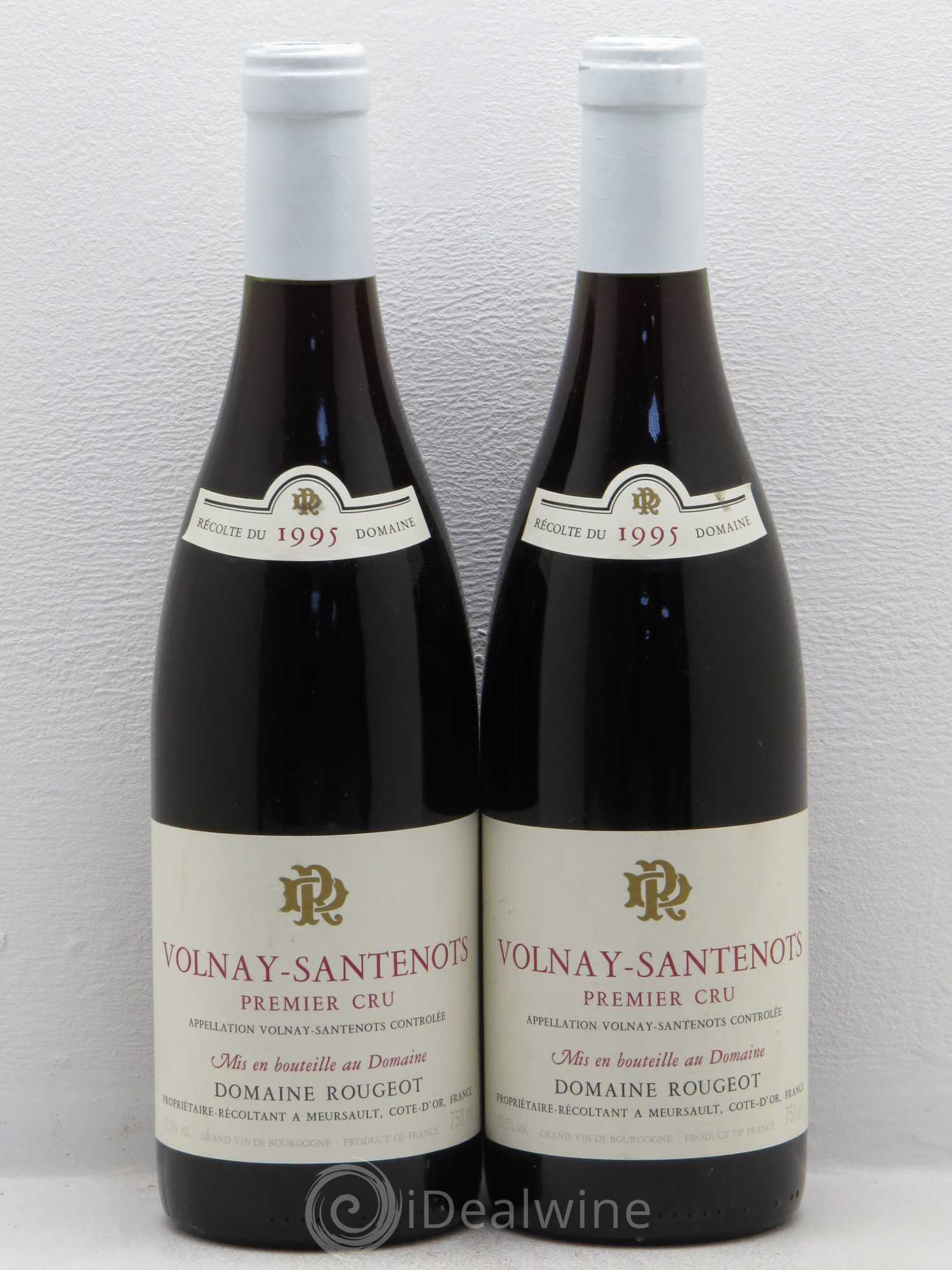 Volnay 1er Cru Santenots - Rougeot 1995 - Lot de 2 bouteilles - 0
