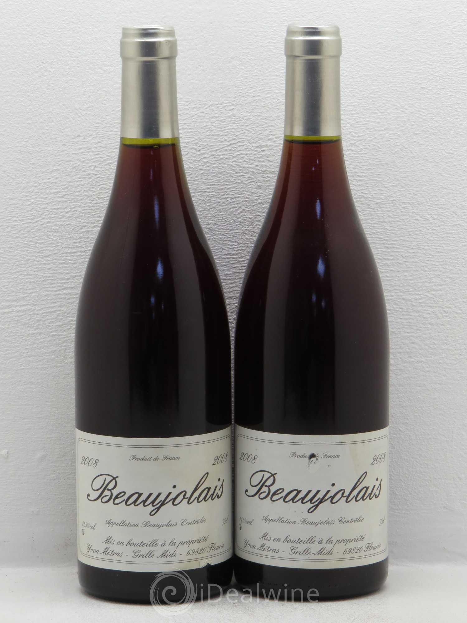 Beaujolais 1ère mise Yvon Métras 2008 - Lot de 2 bouteilles - 0