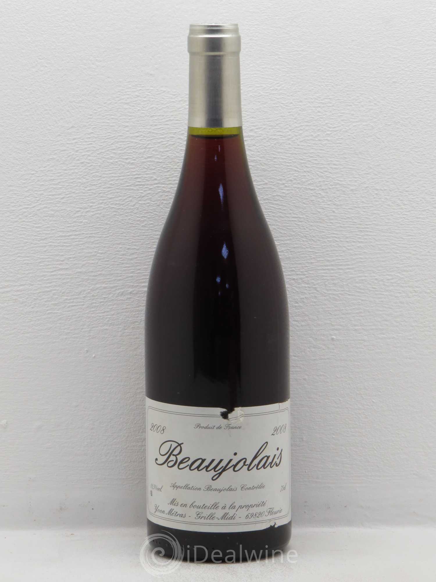 Beaujolais 1ère mise Yvon Métras 2008 - Lot de 1 bouteille - 0