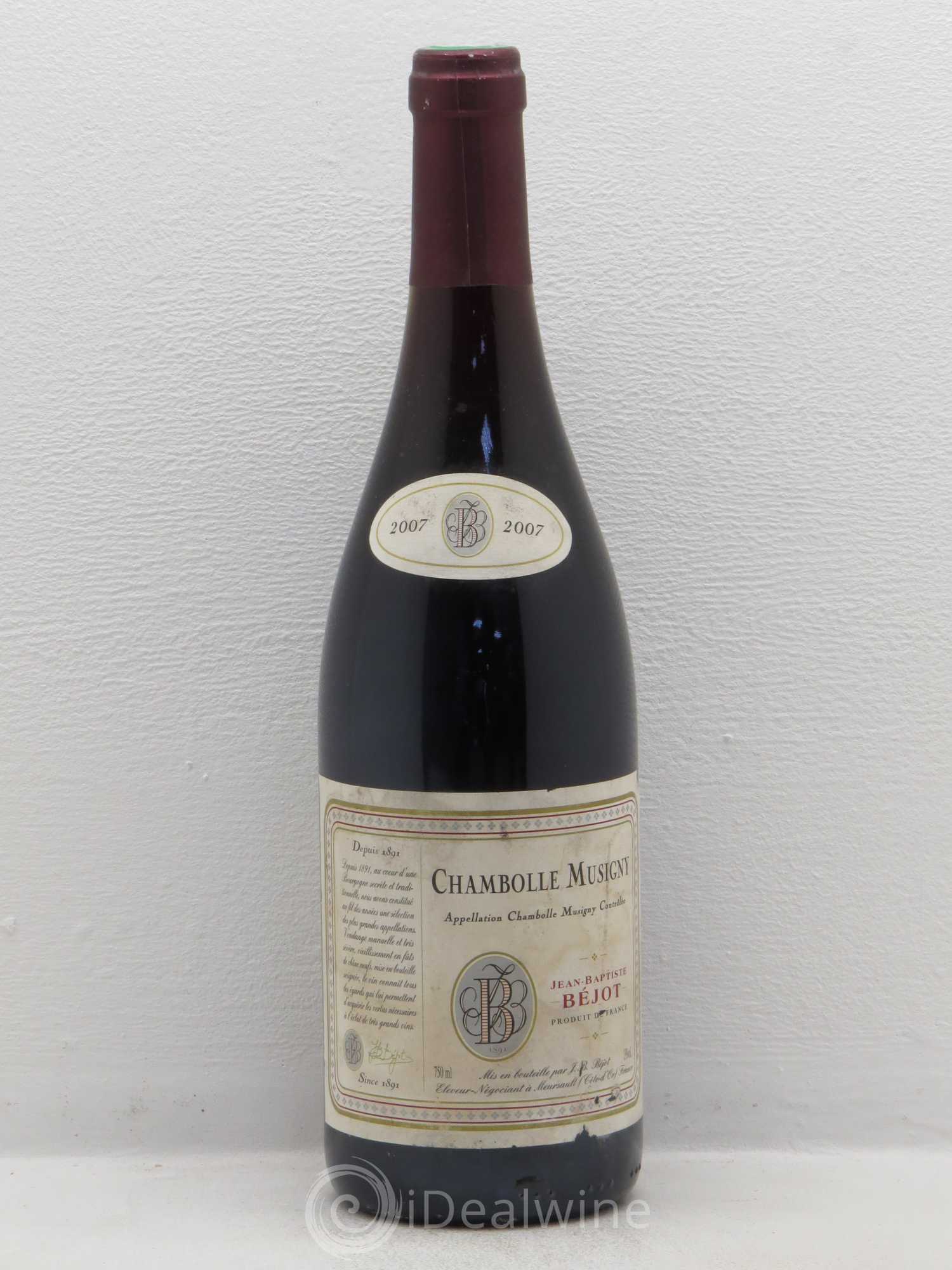 Chambolle-Musigny Bejot 2007 - Lot de 1 bouteille - 0