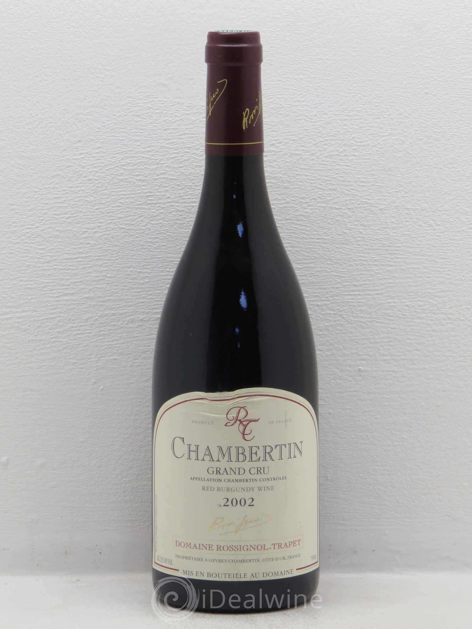 Chambertin Grand Cru Rossignol-Trapet (Domaine) 2002 - Lot de 1 bouteille - 0