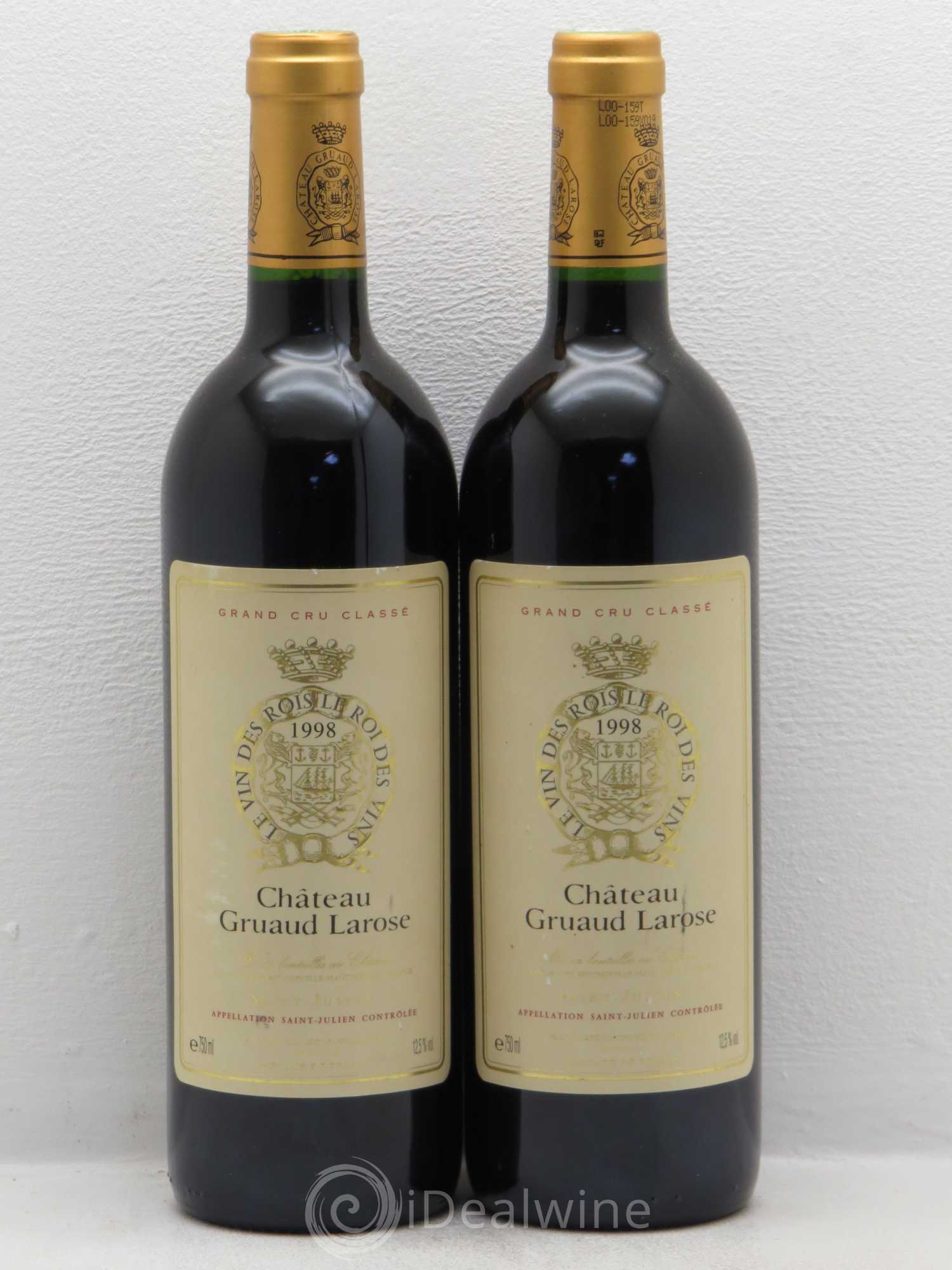 Château Gruaud Larose 2ème Grand Cru Classé 1998 - Lot de 2 bouteilles - 0