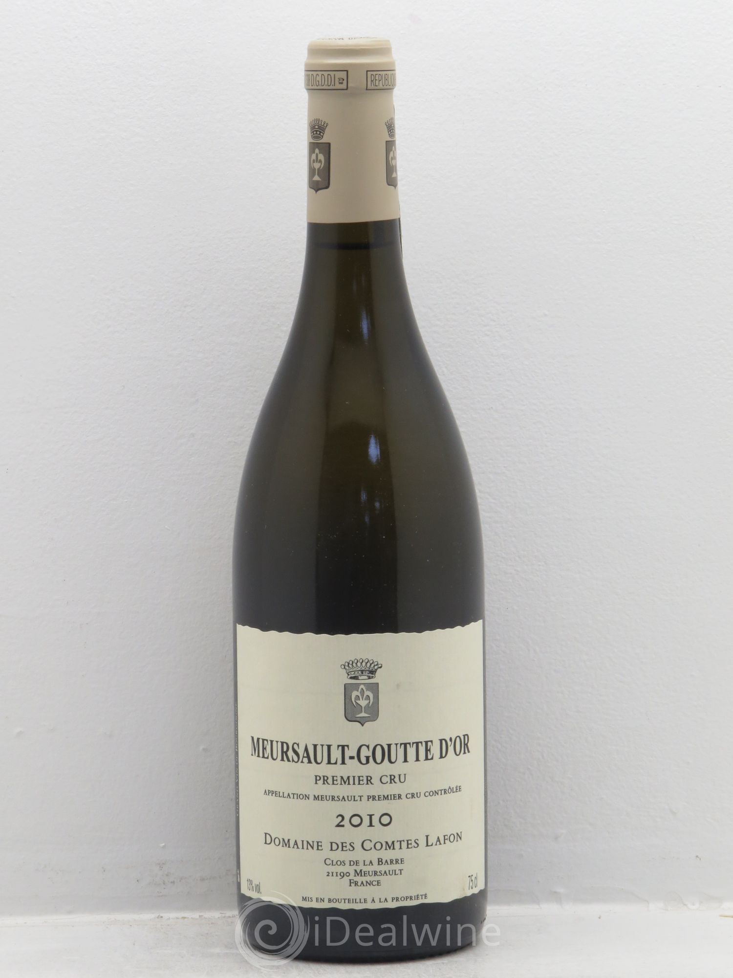 Meursault 1er Cru Goutte d'Or Comtes Lafon (Domaine des) 2010 - Lot de 1 bouteille - 0