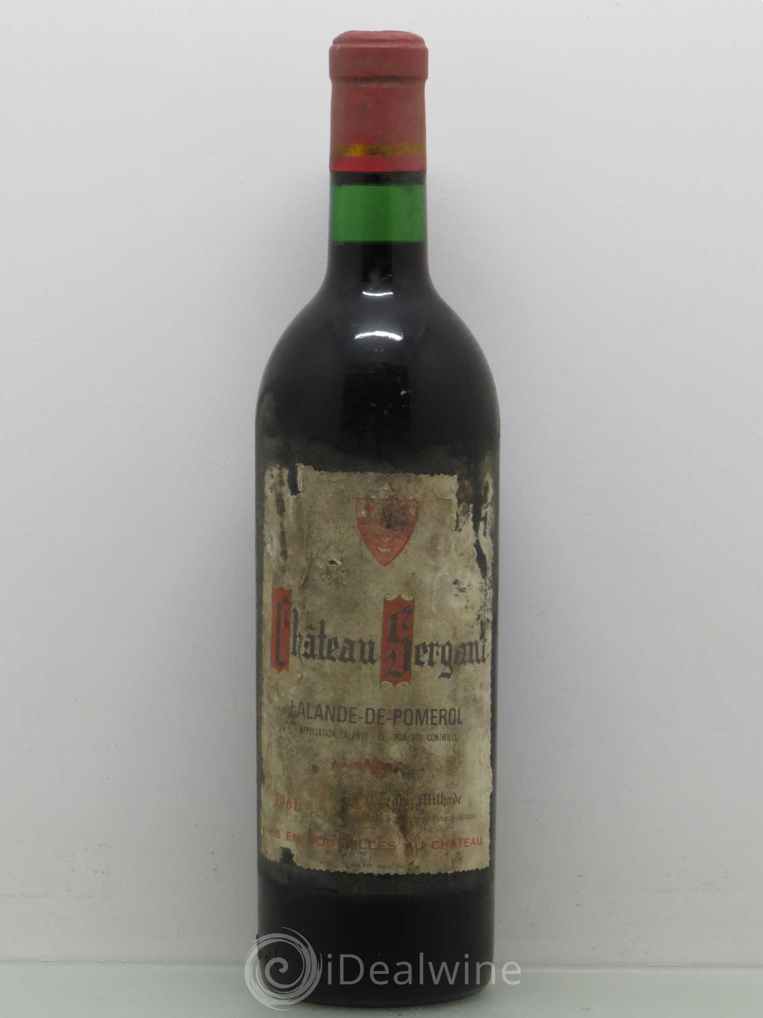 Bordeaux Lalande de Pomerol Château Sergant 1961 - Posten von 1 Flasche - 0