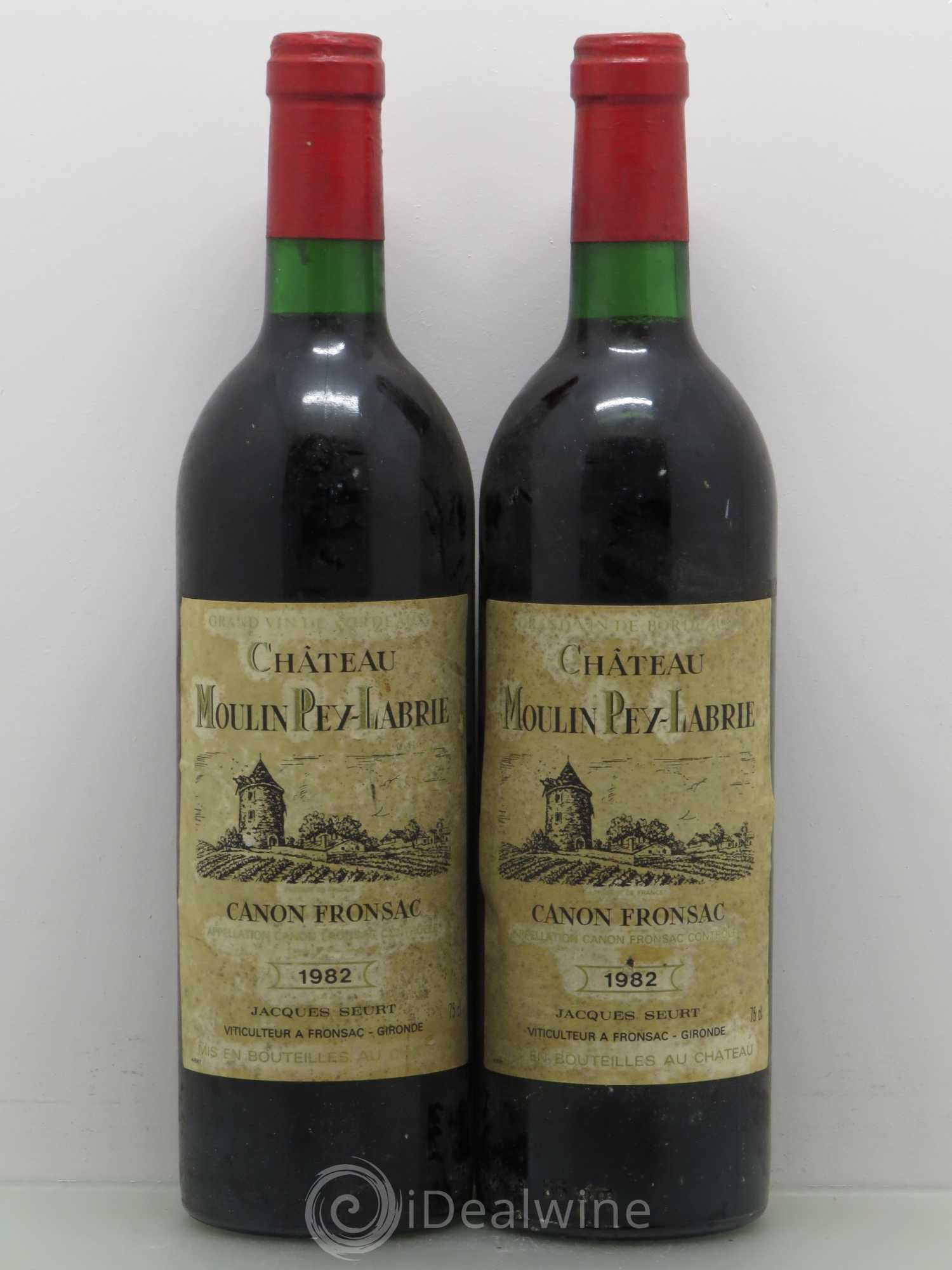 Château Moulin Pey-Labrie 1982 - Lot de 2 bouteilles - 0