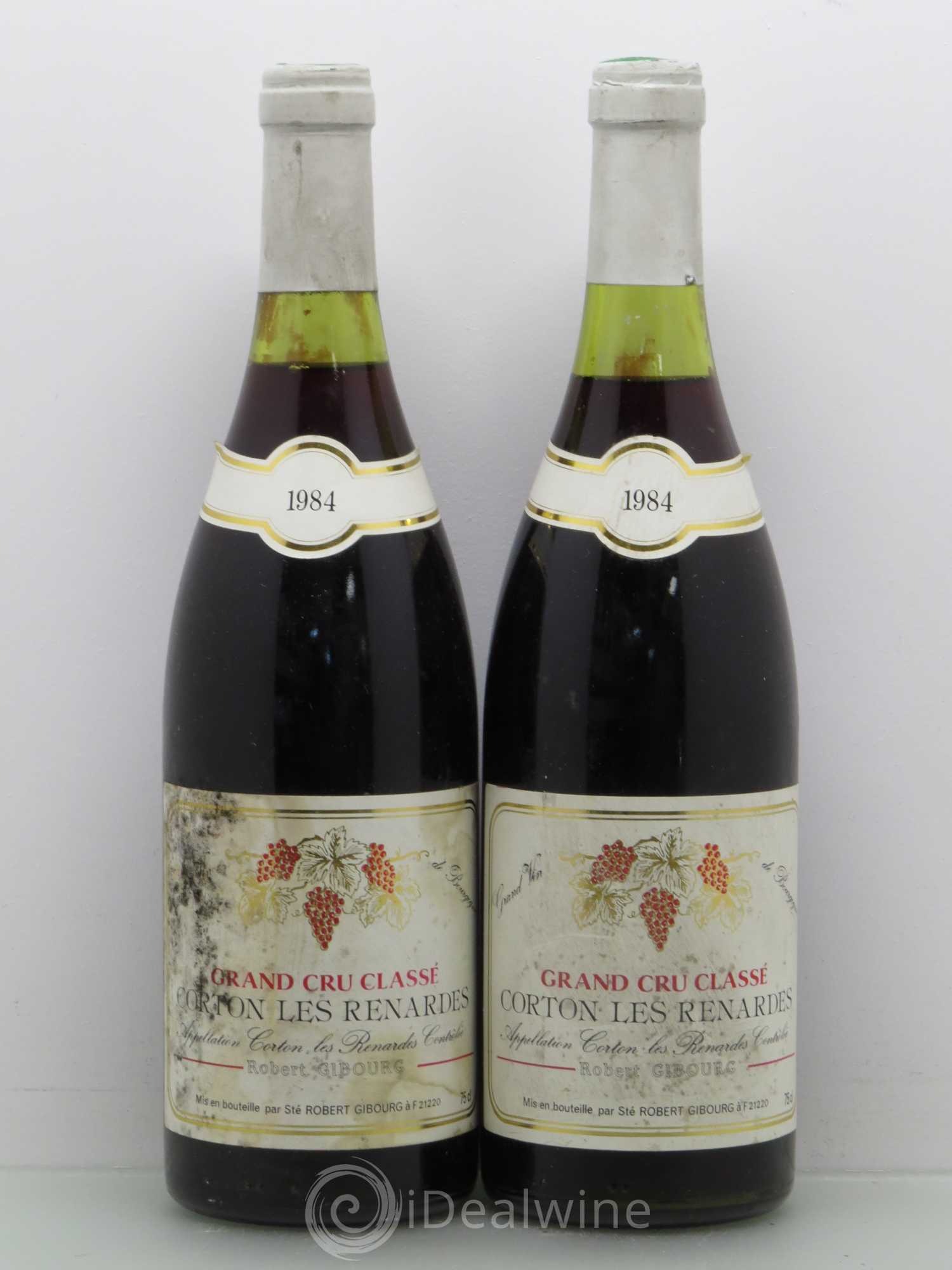 Corton Grand Cru Les Renardes Roberg Gibourg 1984 - Posten von 2 Flaschen - 0
