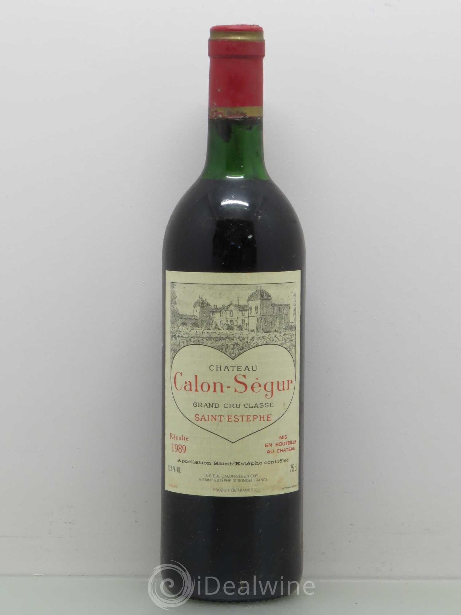 Château Calon Ségur 3ème Grand Cru Classé 1989 - Lot de 1 bouteille - 0