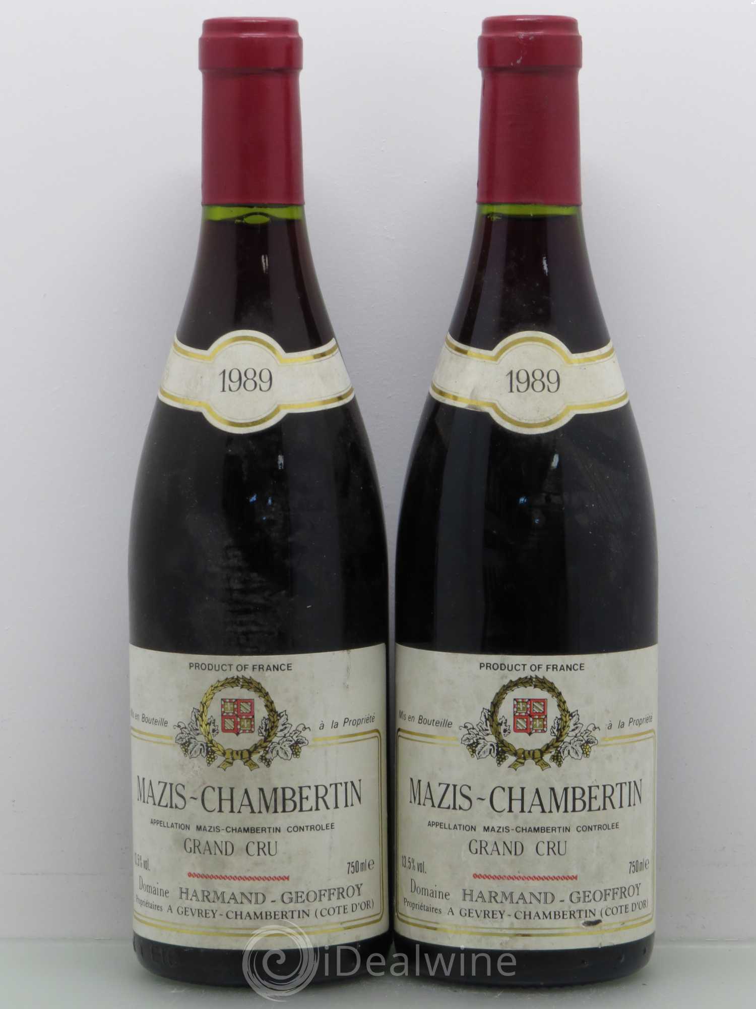 Mazis-Chambertin Grand Cru Harmand-Geoffroy (Domaine) 1989 - Lot de 2 bouteilles - 0