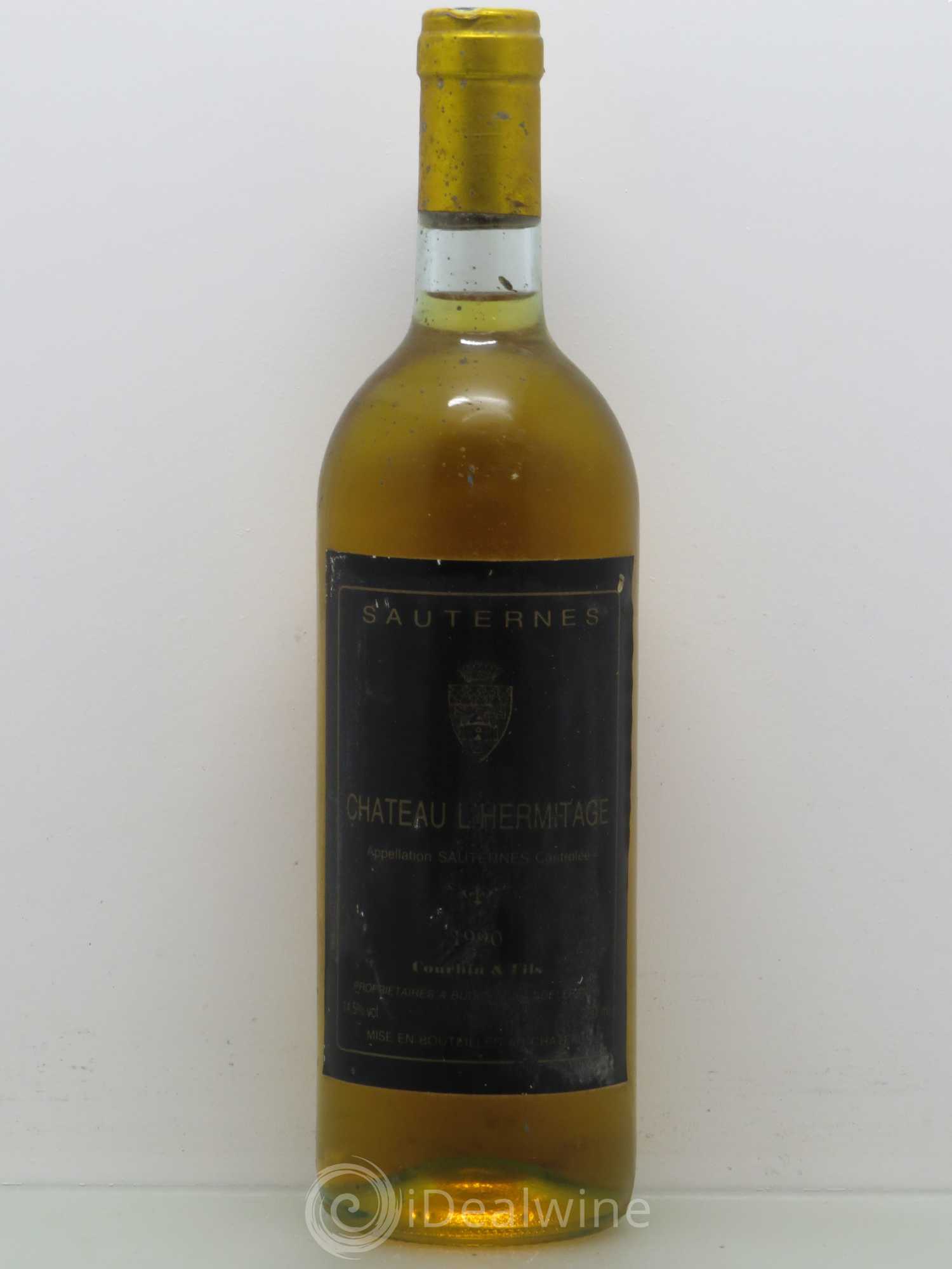 Sauternes Château L'Hermitage 1990 - Posten von 1 Flasche - 0