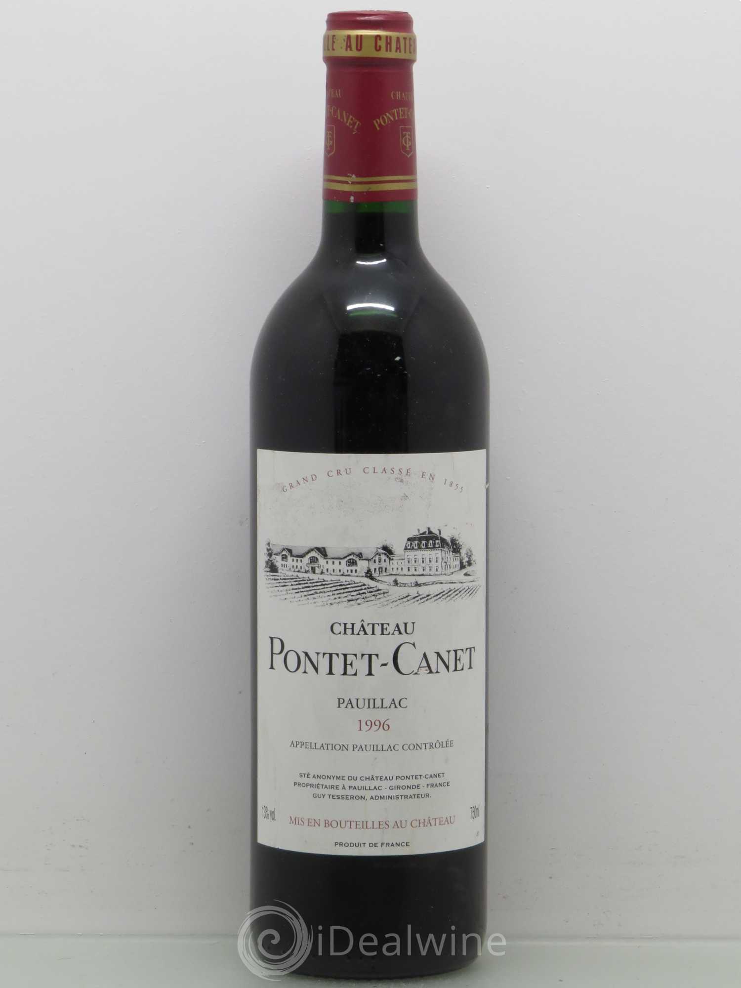 Château Pontet Canet 5ème Grand Cru Classé 1996 - Lot de 1 bouteille - 0